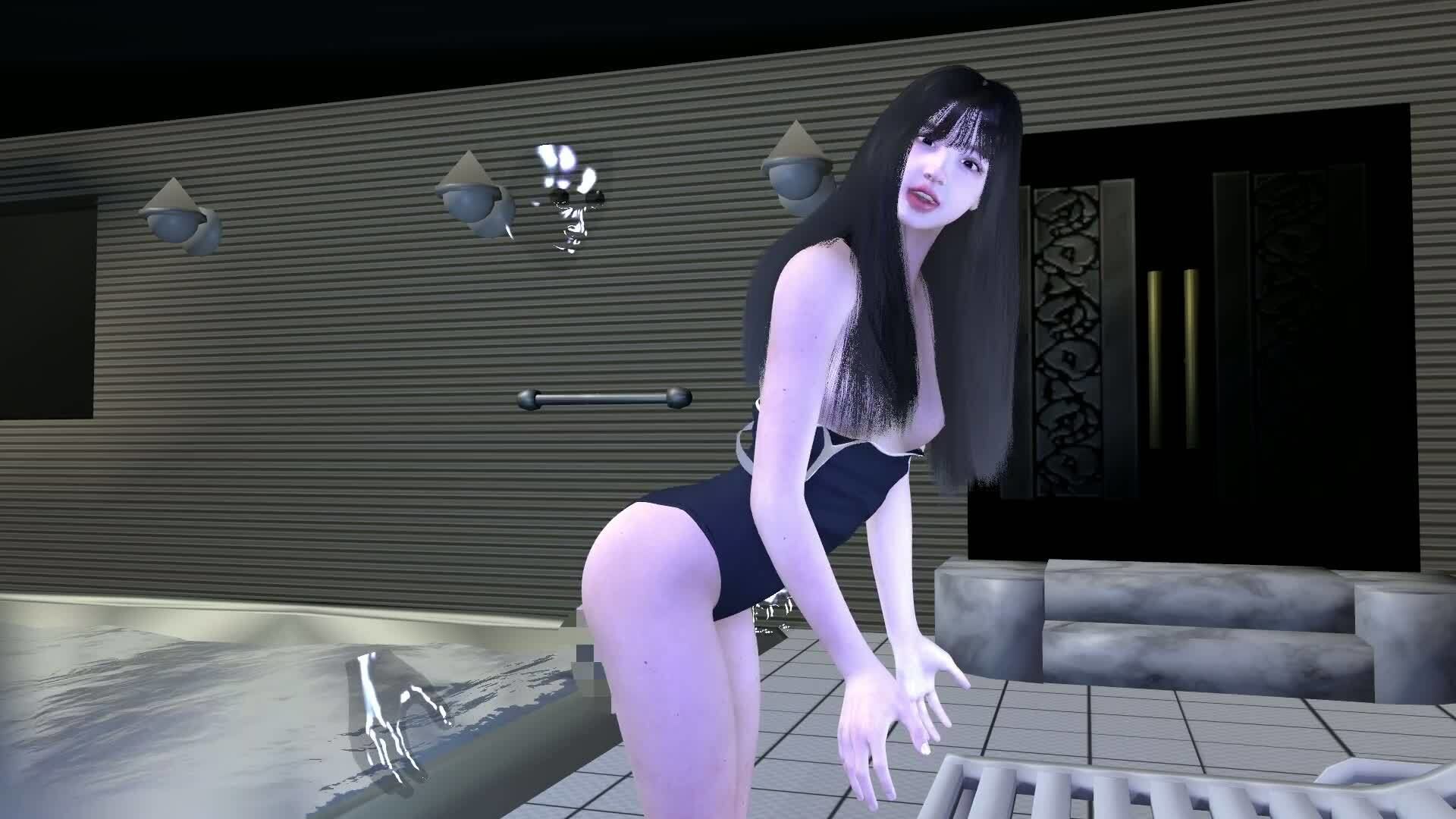 【ROMV355】透明人間で例のプールでスク水のJKをレ●プした「何でこんなところに!?」 画像1