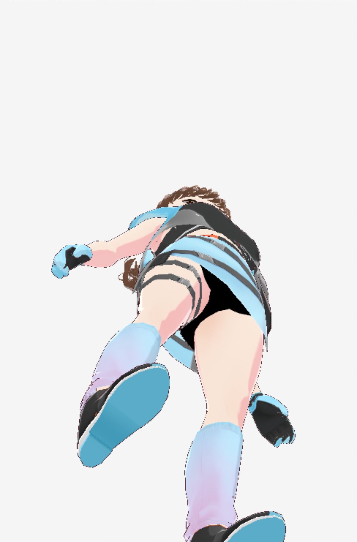 サンプル画像6:水色の服を着た巨乳のお姉さん（セリフなし  3DCGモデル  イラスト集）(シックススイートナイン) [d_712718]