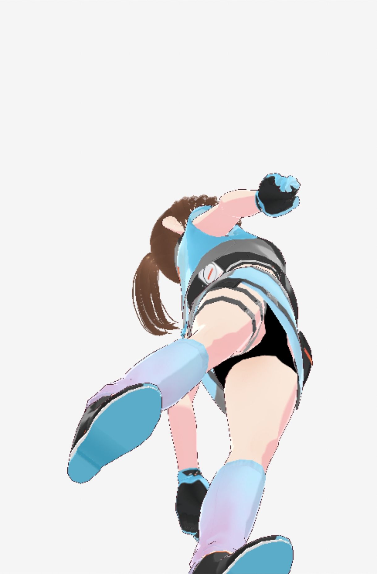 水色の服を着た巨乳のお姉さん(セリフなし 3DCGモデル イラスト集) 画像7