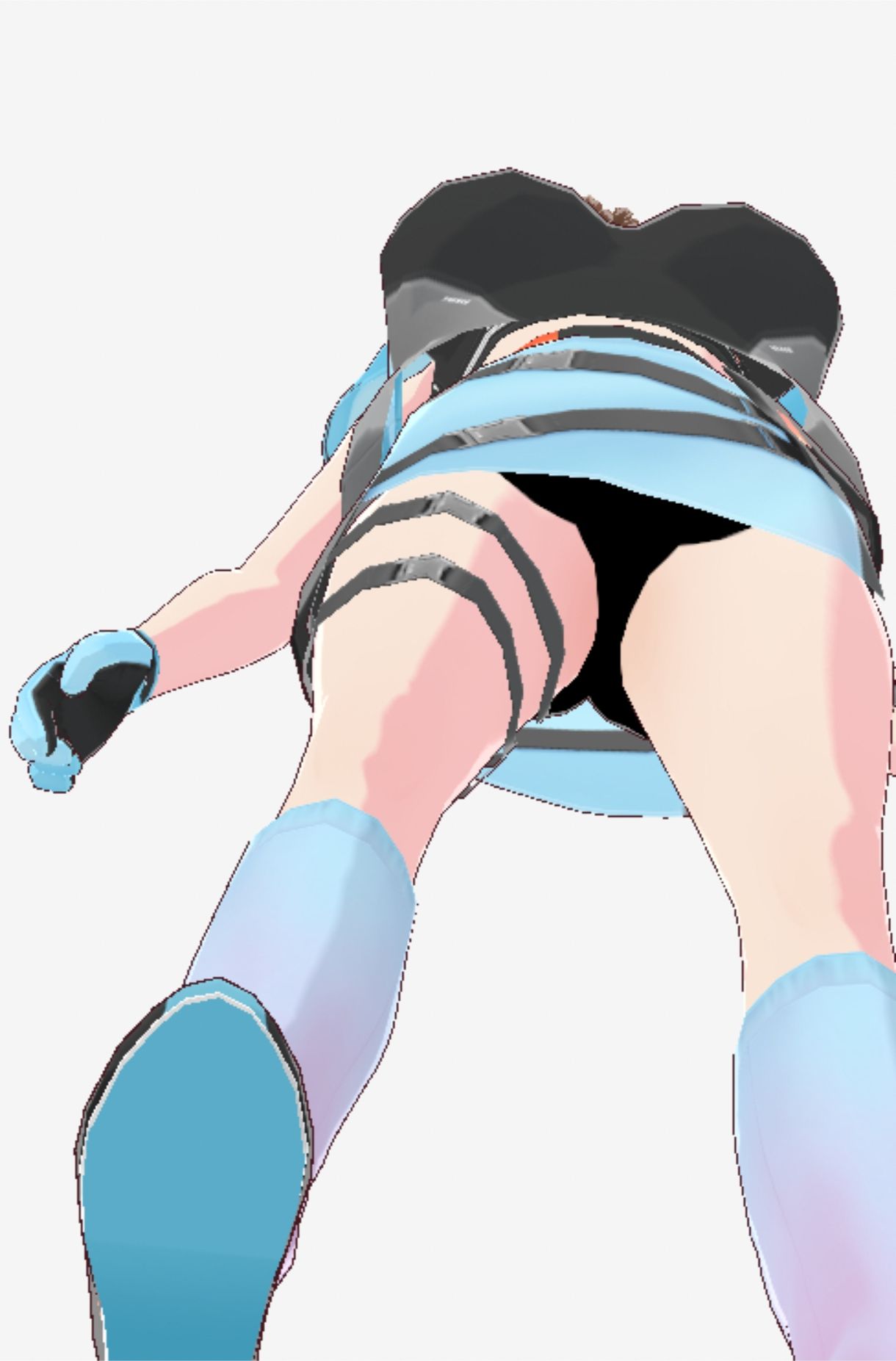 水色の服を着た巨乳のお姉さん(セリフなし 3DCGモデル イラスト集) 画像8