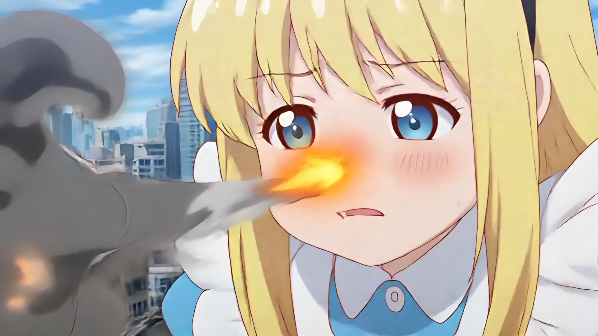 【自信作！】ハイパー巨大娘くしゃみアニメーション！/ Hyper Giantess Sneeze Full Animation！ （mp4） サンプル2