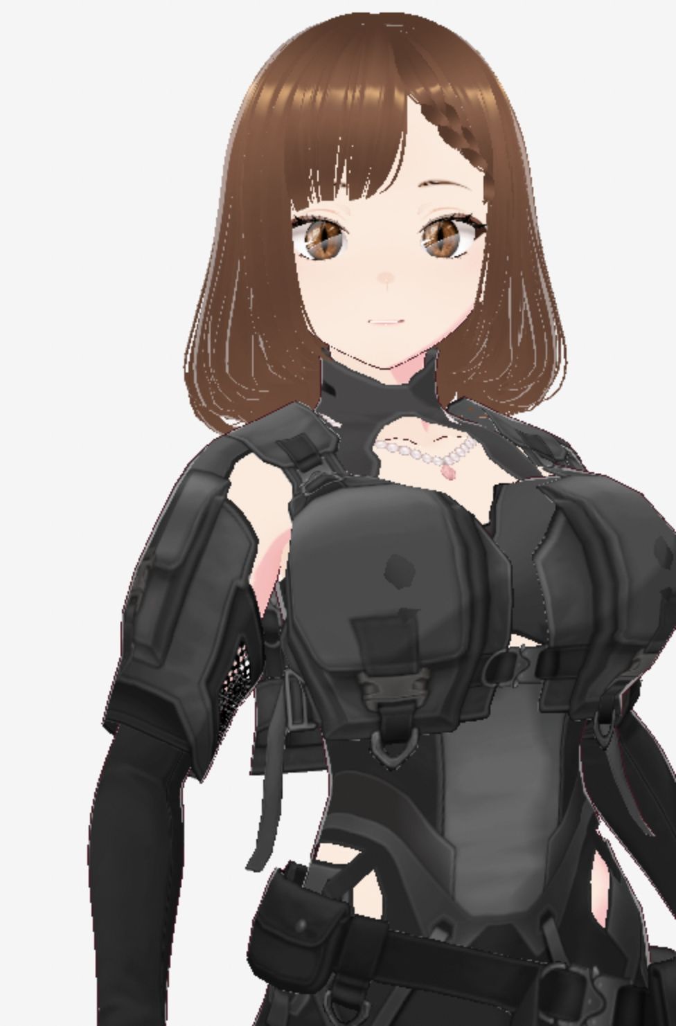 黒いウェアを着ている巨乳のお姉さん（セリフなし  3DCGモデル  イラスト集） 画像2