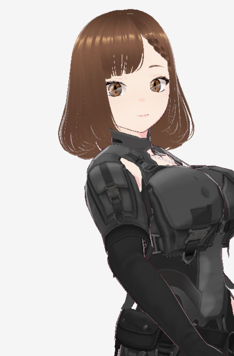 黒いウェアを着ている巨乳のお姉さん（セリフなし  3DCGモデル  イラスト集） 画像3