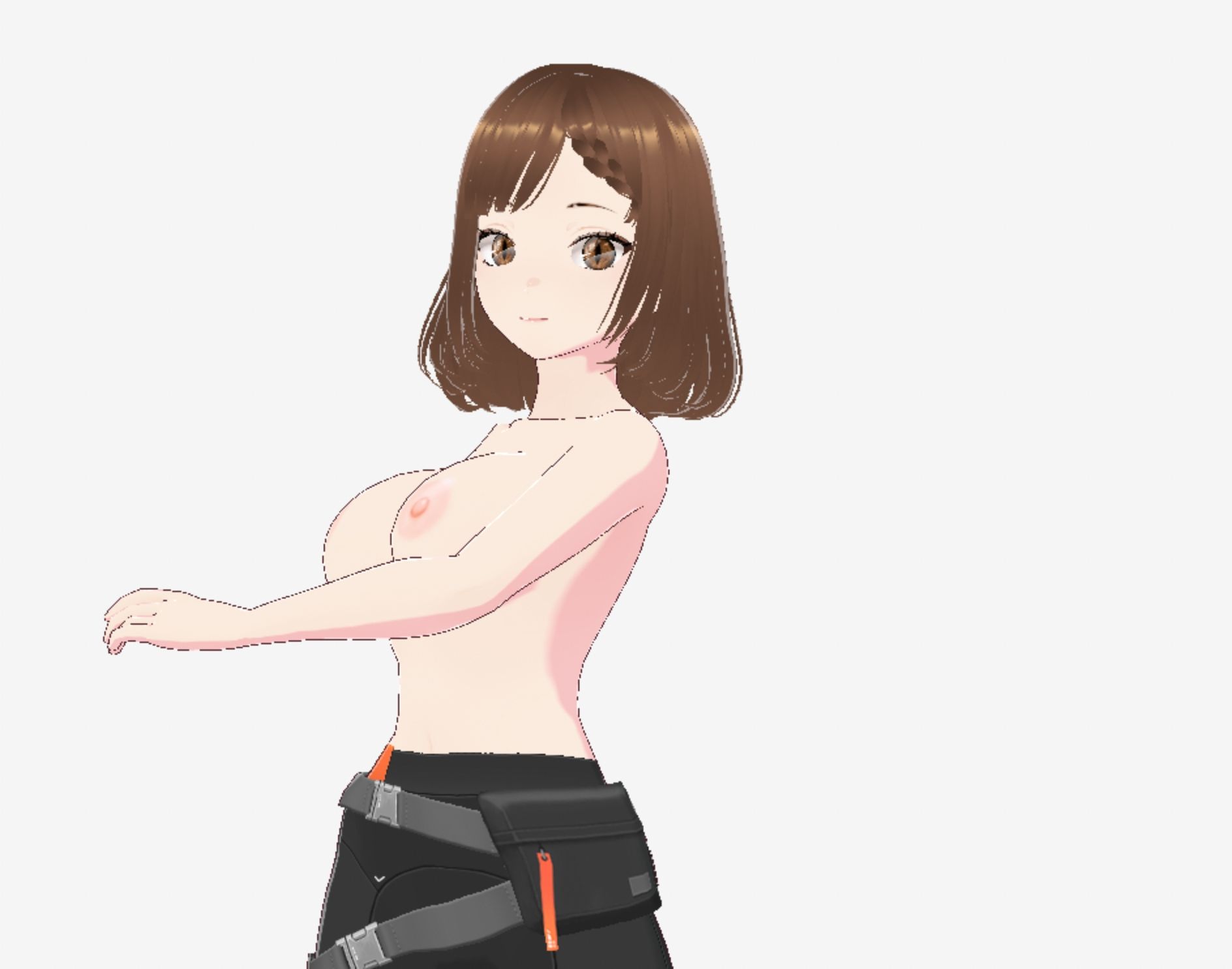 黒いウェアを着ている巨乳のお姉さん（セリフなし  3DCGモデル  イラスト集） 画像7