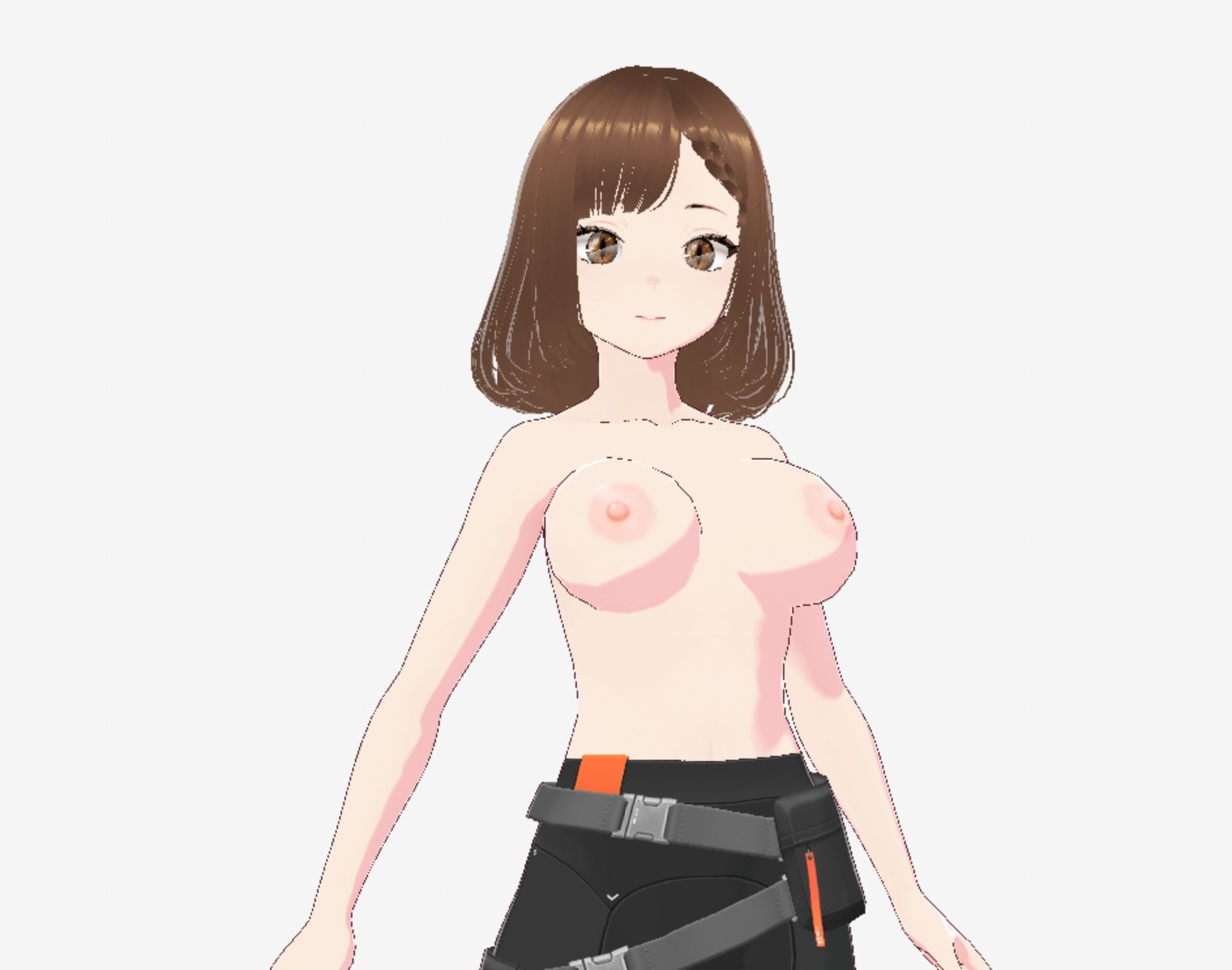 黒いウェアを着ている巨乳のお姉さん（セリフなし  3DCGモデル  イラスト集） 画像8