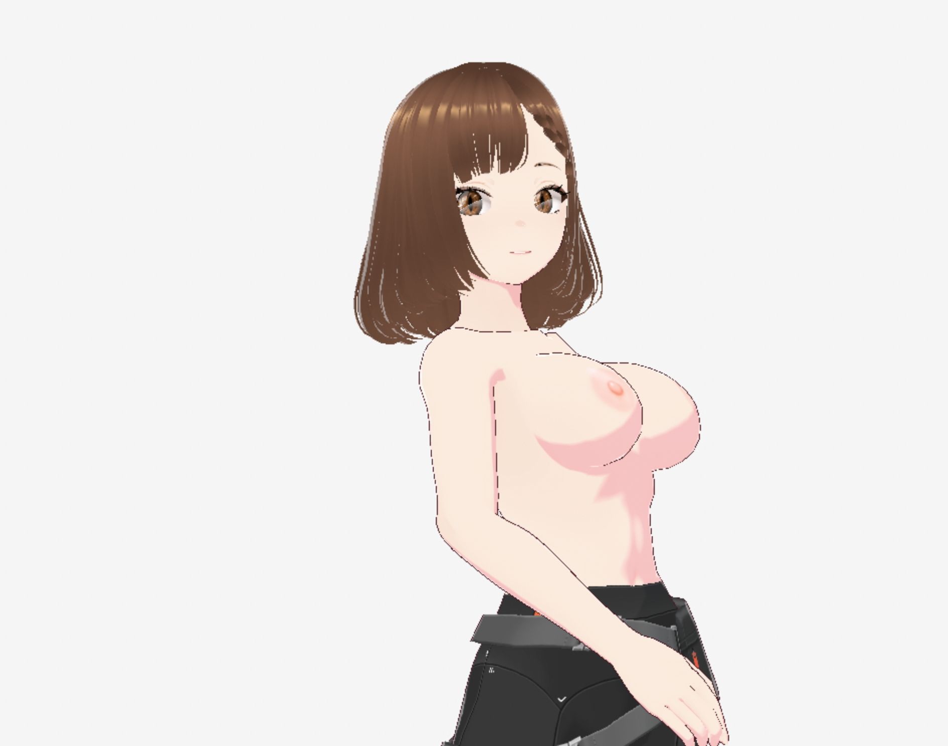 黒いウェアを着ている巨乳のお姉さん（セリフなし  3DCGモデル  イラスト集） 画像9