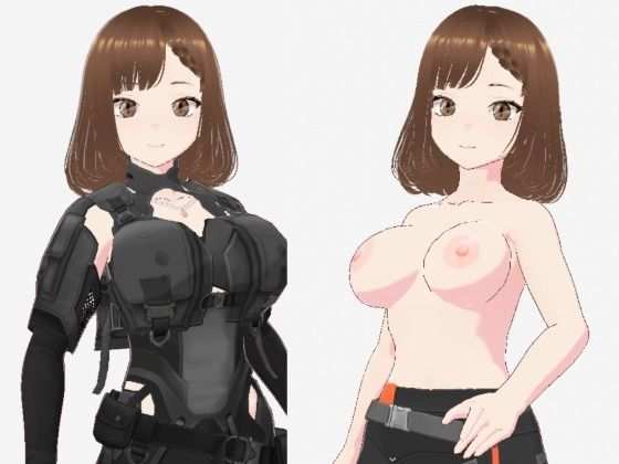 黒いウェアを着ている巨乳のお姉さん（セリフなし  3DCGモデル  イラスト集）【アフェアーアモーレ】