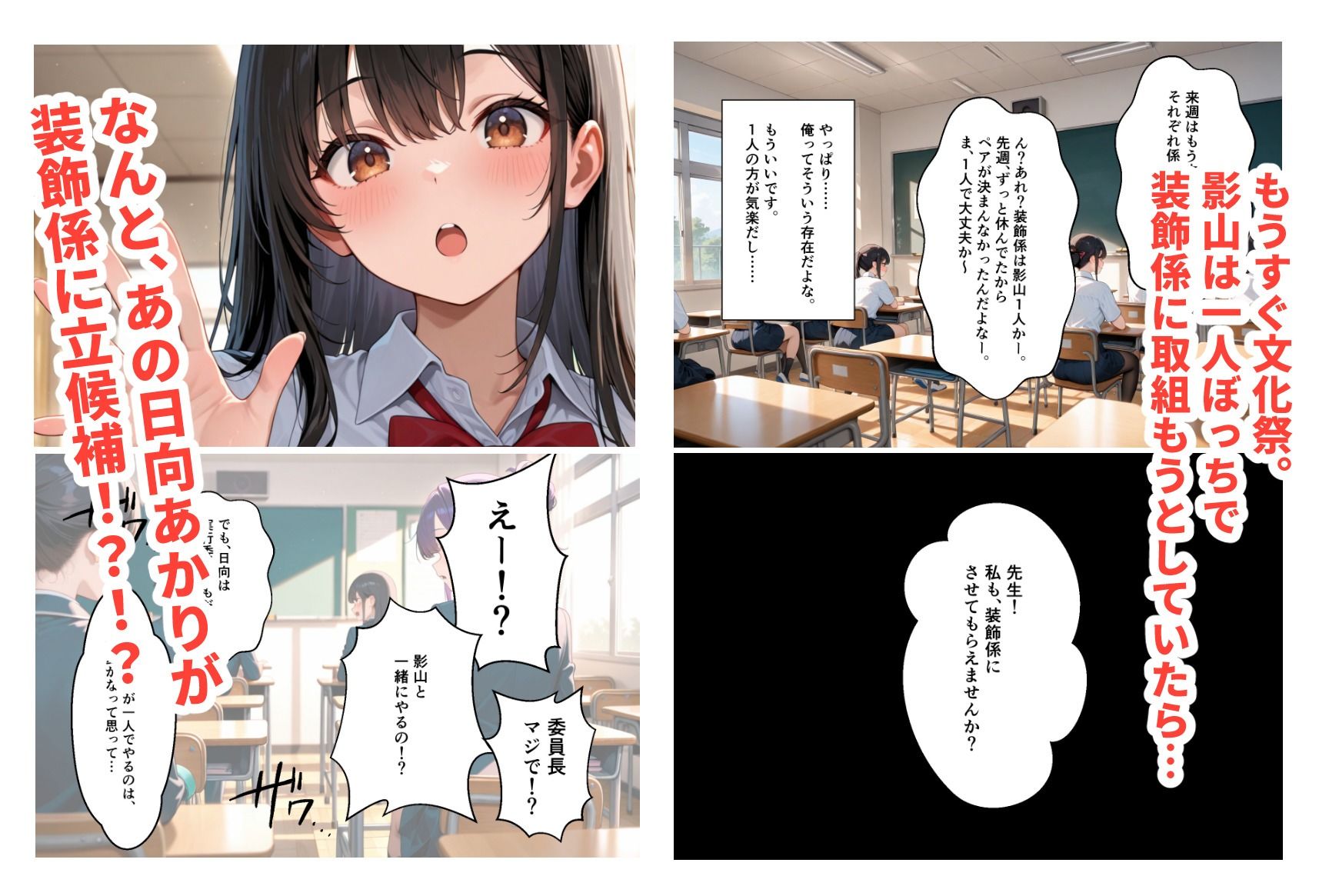 サンプル画像2:才色兼備な委員長が  陰キャな俺にメス堕ちした話(満たし屋) [d_713299]