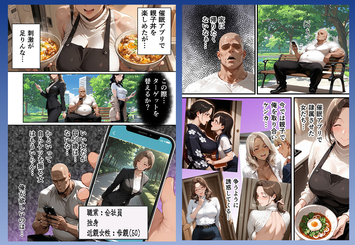 【総集編・セリフ有】催●アプリで人妻を調教したら娘も巻き込んで親子丼になった話〜総集編 2〜 サンプル7