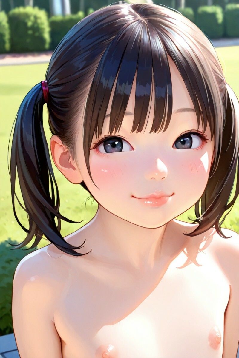 【エロ漫画】つるぺたツインテール少女  ×  公園ヌード2
