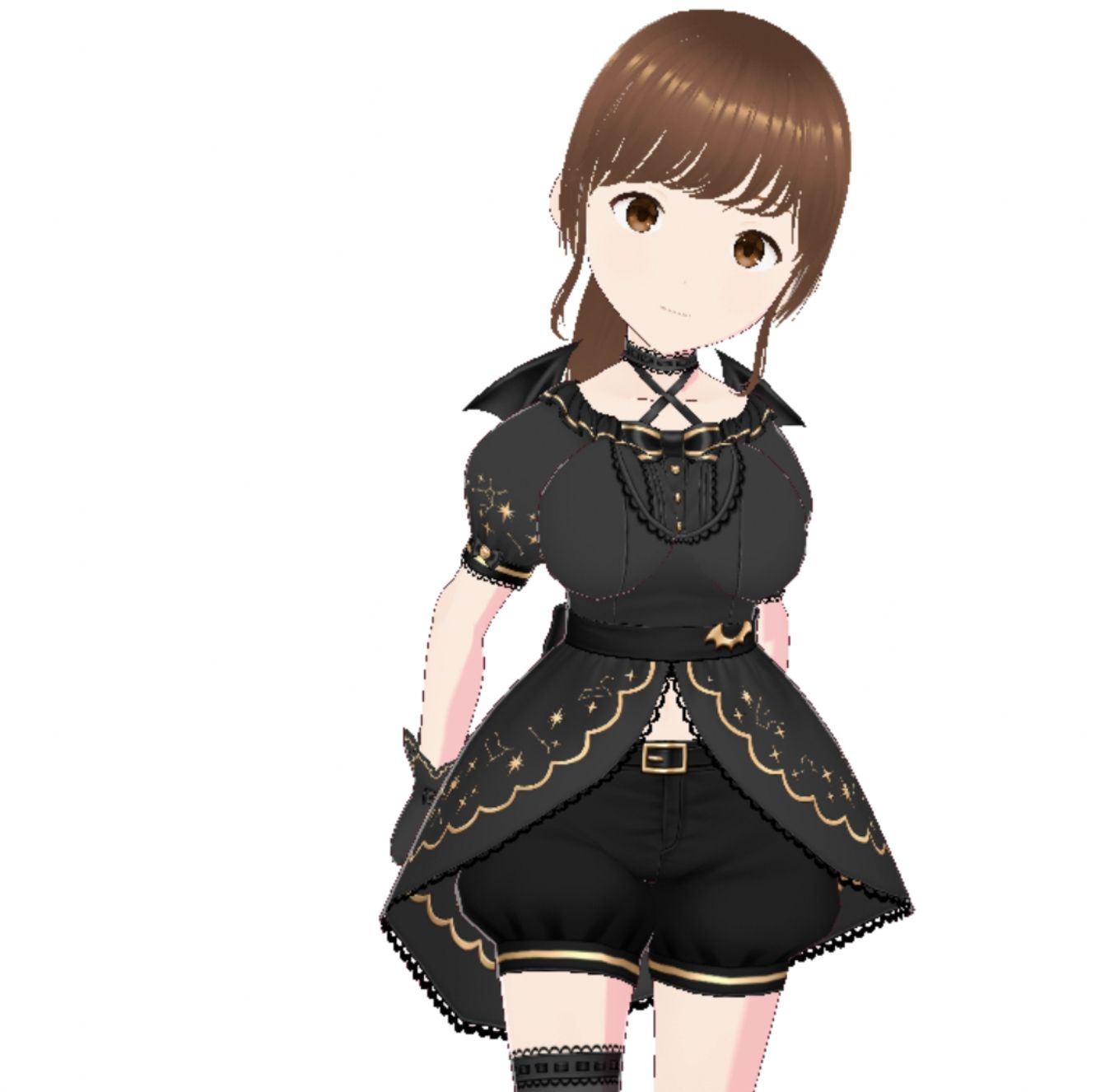 サンプル画像4:黒いドレスを着たお姉さん（セリフなし  3DCGモデル  イラスト集）(パイアールフロンティア) [d_713729]