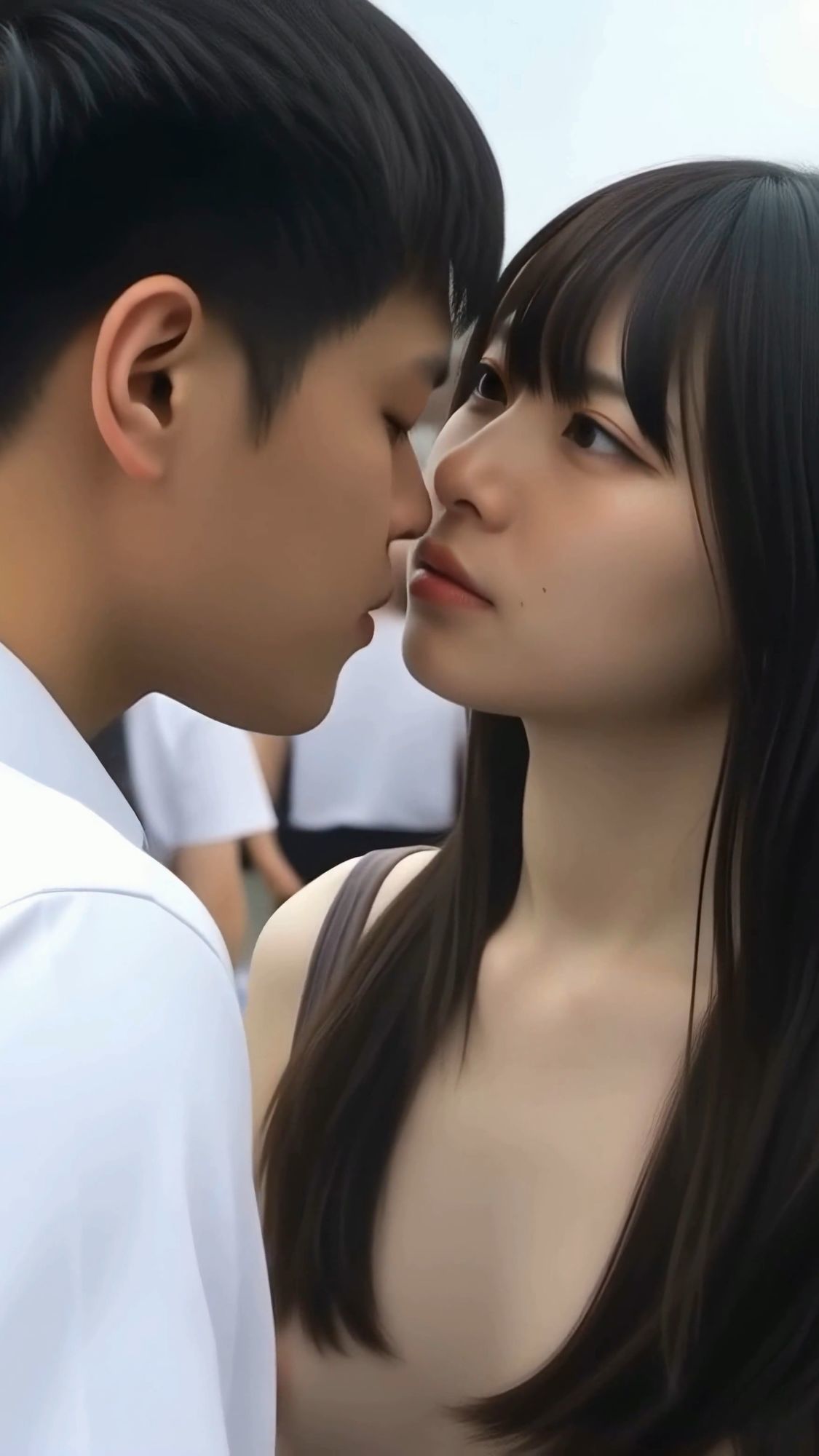 【エロ漫画】【動画】突撃ベロチュー キャンパス美女が挑む密着体感ドキュメント9