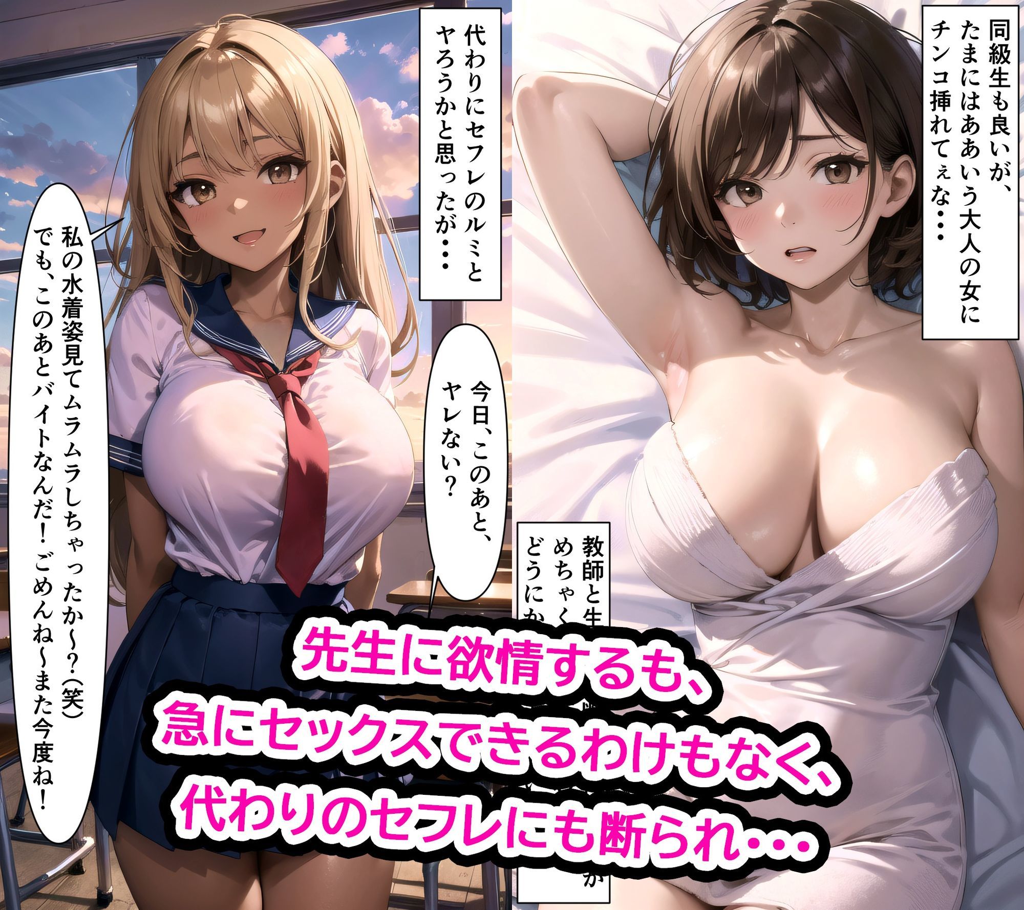 清楚系黒髪ショート巨乳美少女がヤリチンに処女を奪われる話 画像2