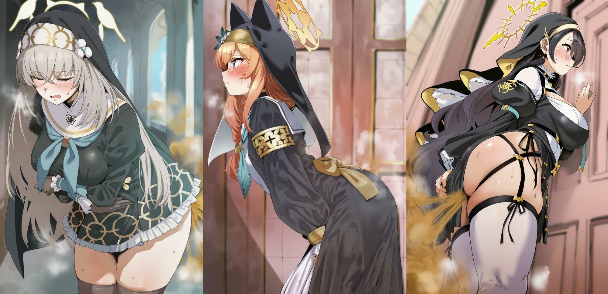 サンプル画像3:ブ○ーアーカイブ 脱糞スカトロCG集 シスターフッド編 （マリー・サクラコ・ヒナタ）(スカトロ工房) [d_713882]