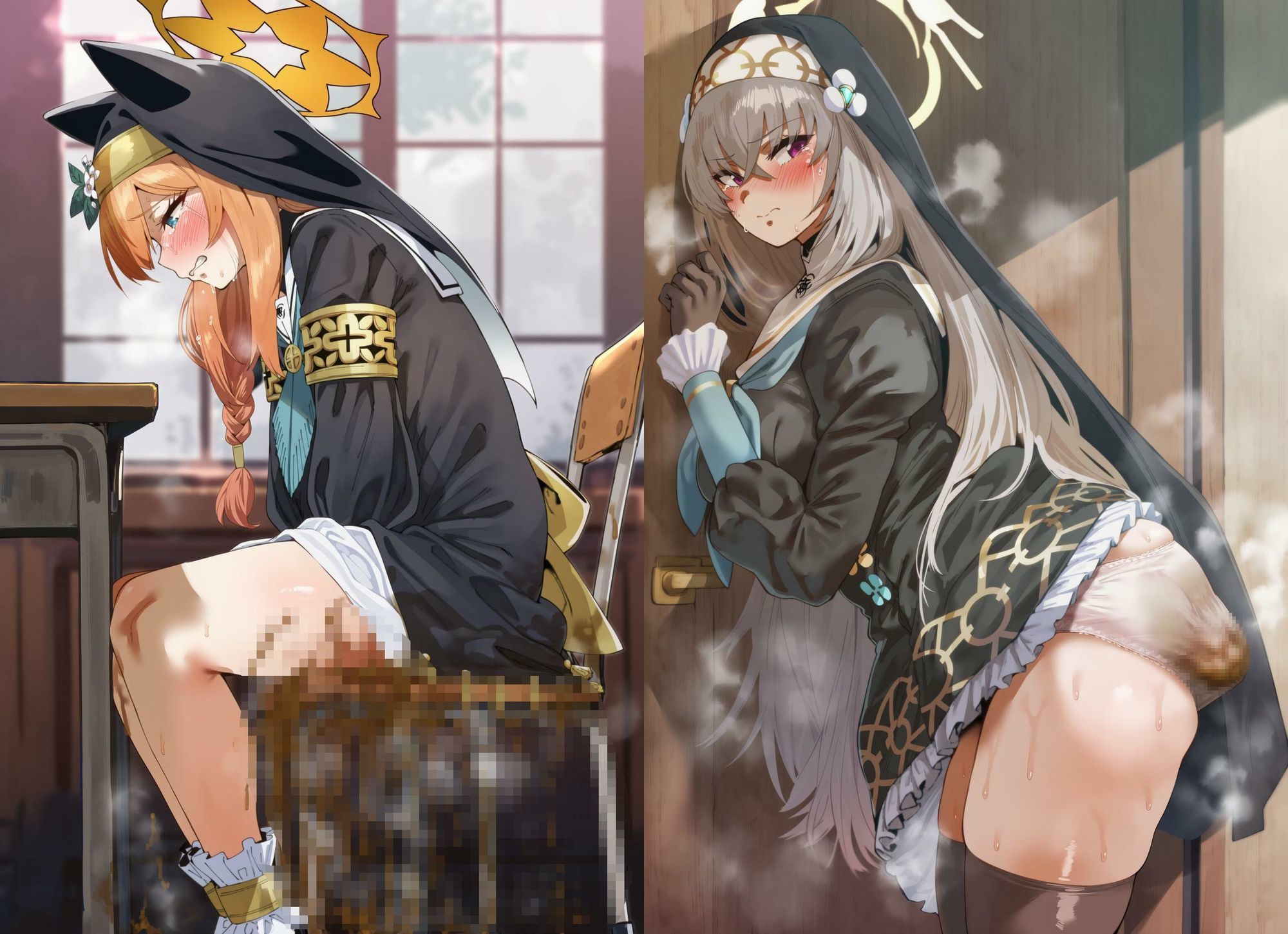 ブ○ーアーカイブ 脱糞スカトロCG集 シスターフッド編 （マリー・サクラコ・ヒナタ） 画像9