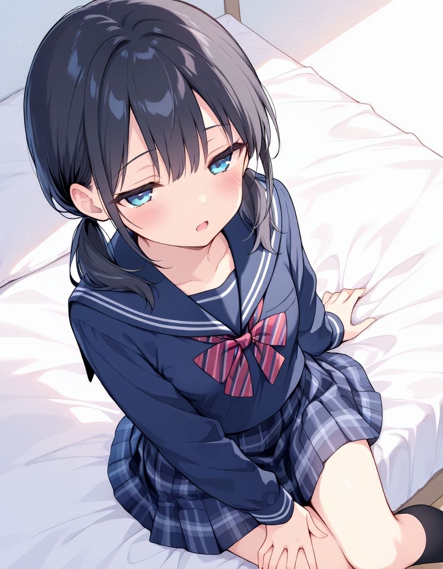 『黒髪ちゃんと、セーラー服。vol.1』-こっそりお部屋で、内緒のひとりえっち-【貧乳・ちっぱい】1