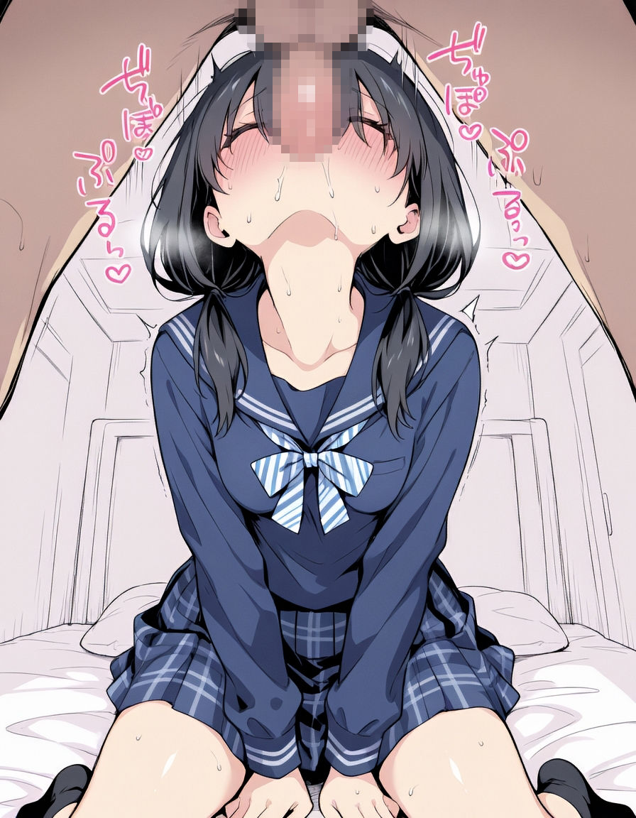 『黒髪ちゃんと、セーラー服。vol.2』-ち〇さなお口で、優しいご奉仕-【貧乳・ちっぱい】6