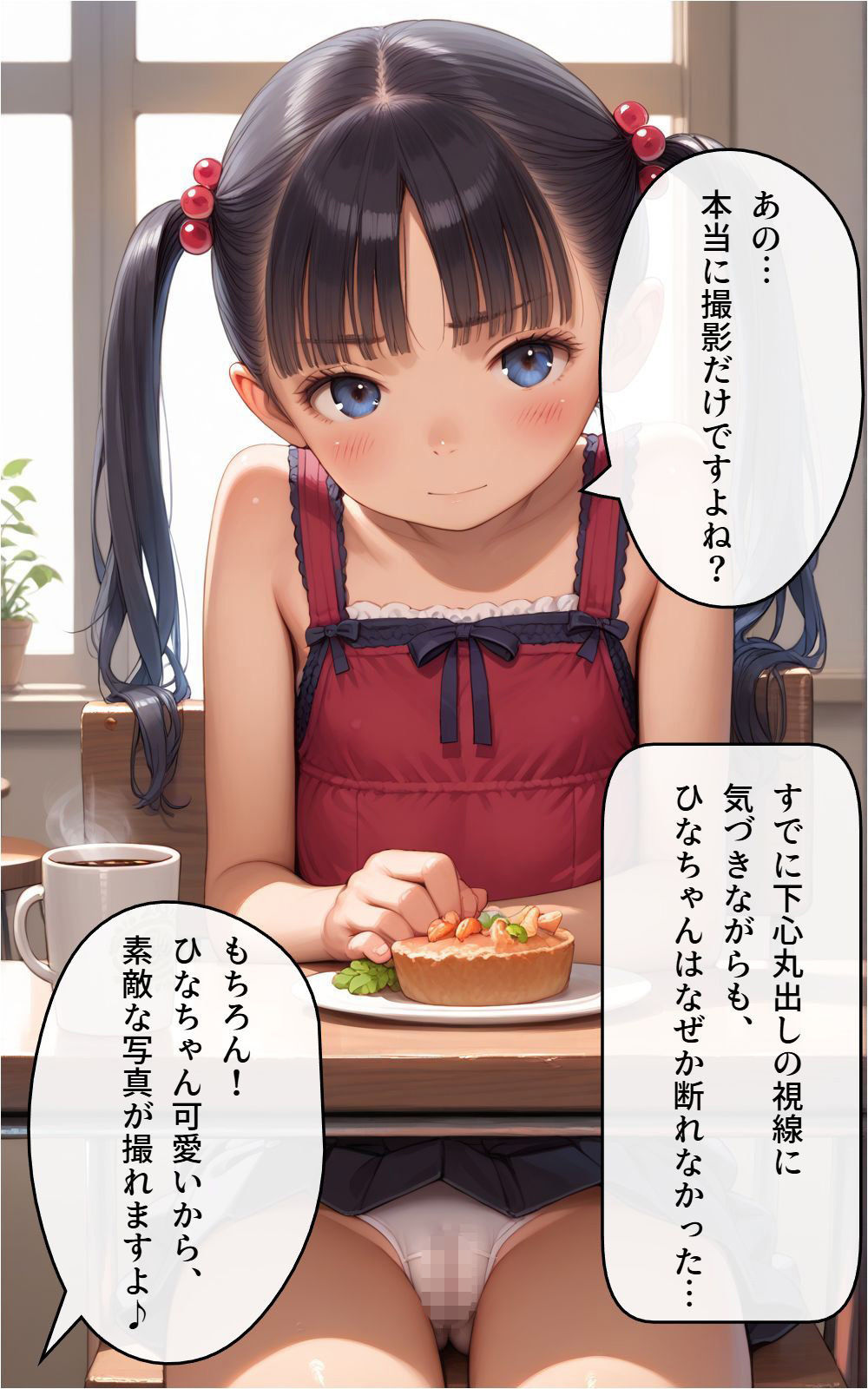【エロ漫画】【セリフ付き】ロリロリツインテール少女  白石ひなちゃん  「すじ」撮影会〜軽い気持ちで応募したら・・・〜4