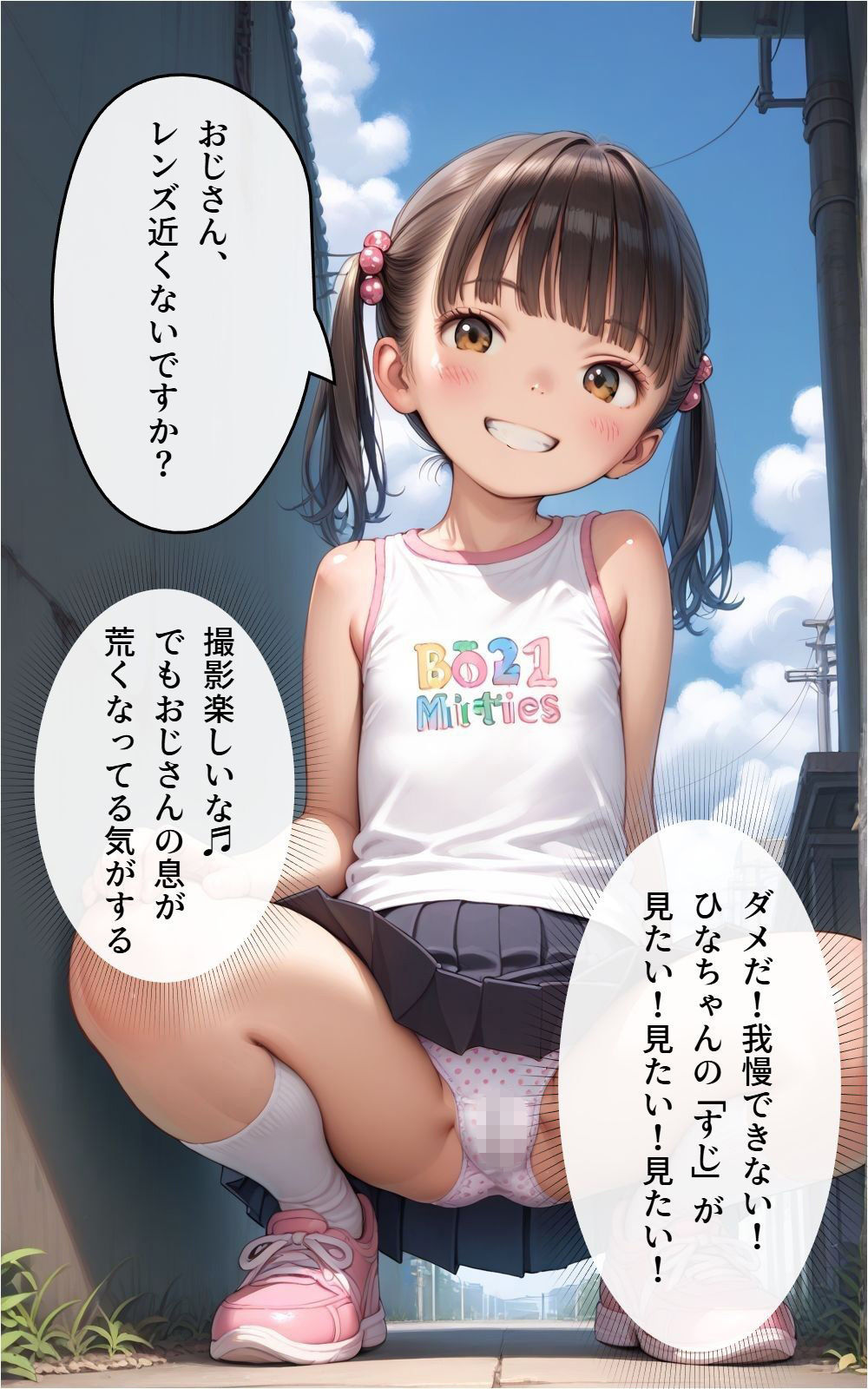 【エロ漫画】【セリフ付き】ロリロリツインテール少女  白石ひなちゃん  「すじ」撮影会〜軽い気持ちで応募したら・・・〜6