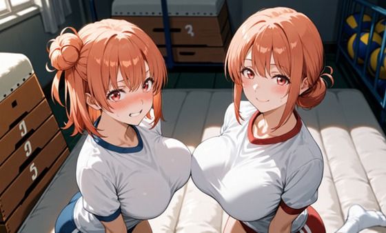 ガハマ母娘と学園生活を…♪  体育倉庫で親子丼♪  43枚 画像1