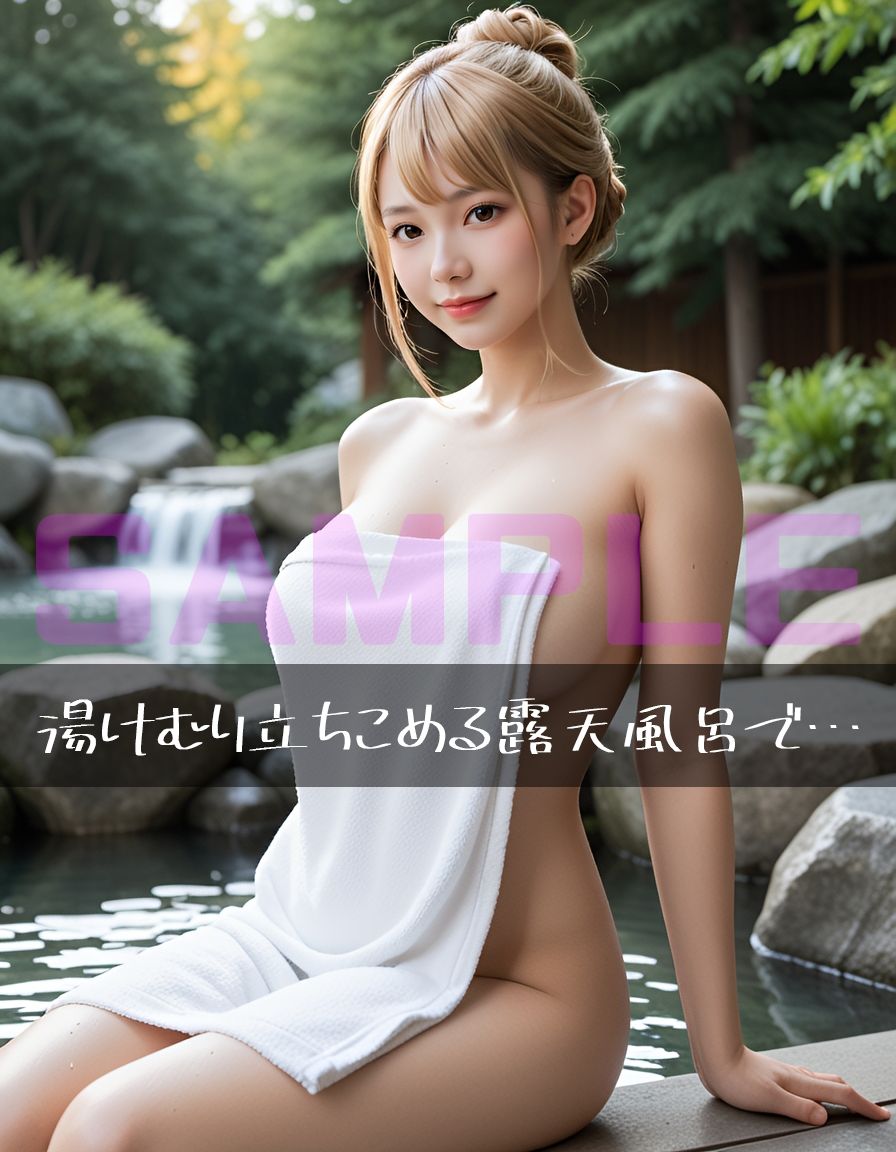 【たっぷり467枚】ギャルまみれ〜ヌルヌル露天風呂で爆乳ギャルたちに搾精される休日〜 画像1