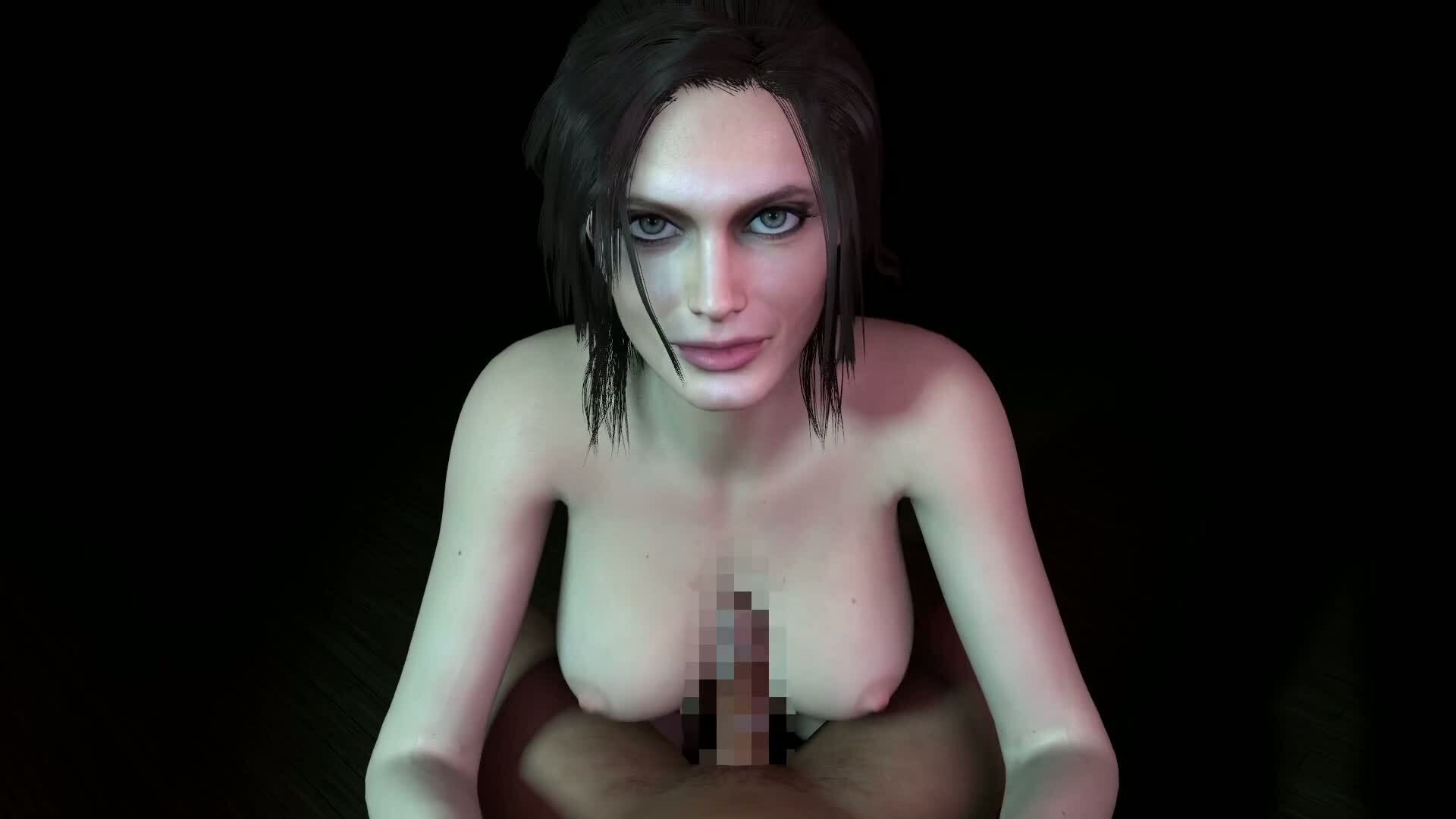 【ROMV359】ララ・クロフト・パイズリ・手こき・フェラチオ 約3分「パイズリは難しい」 サンプル1