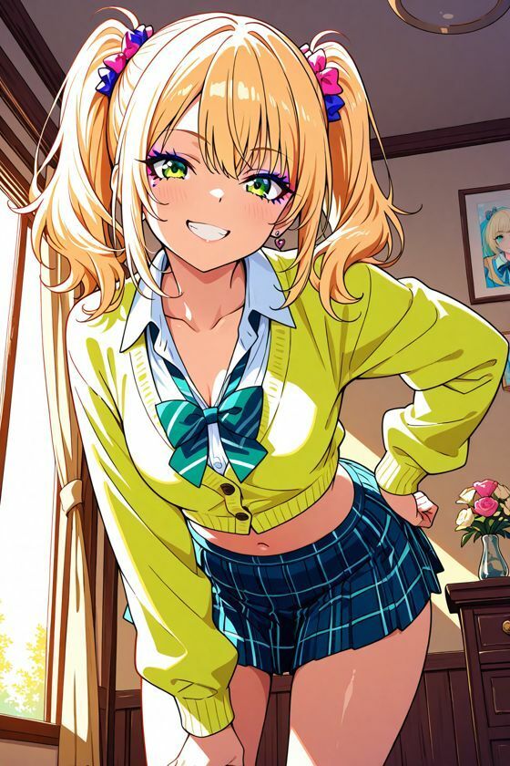 サンプル画像1:【AI CG集】金髪ギャルの誘惑(ぽちマート) [d_714231]