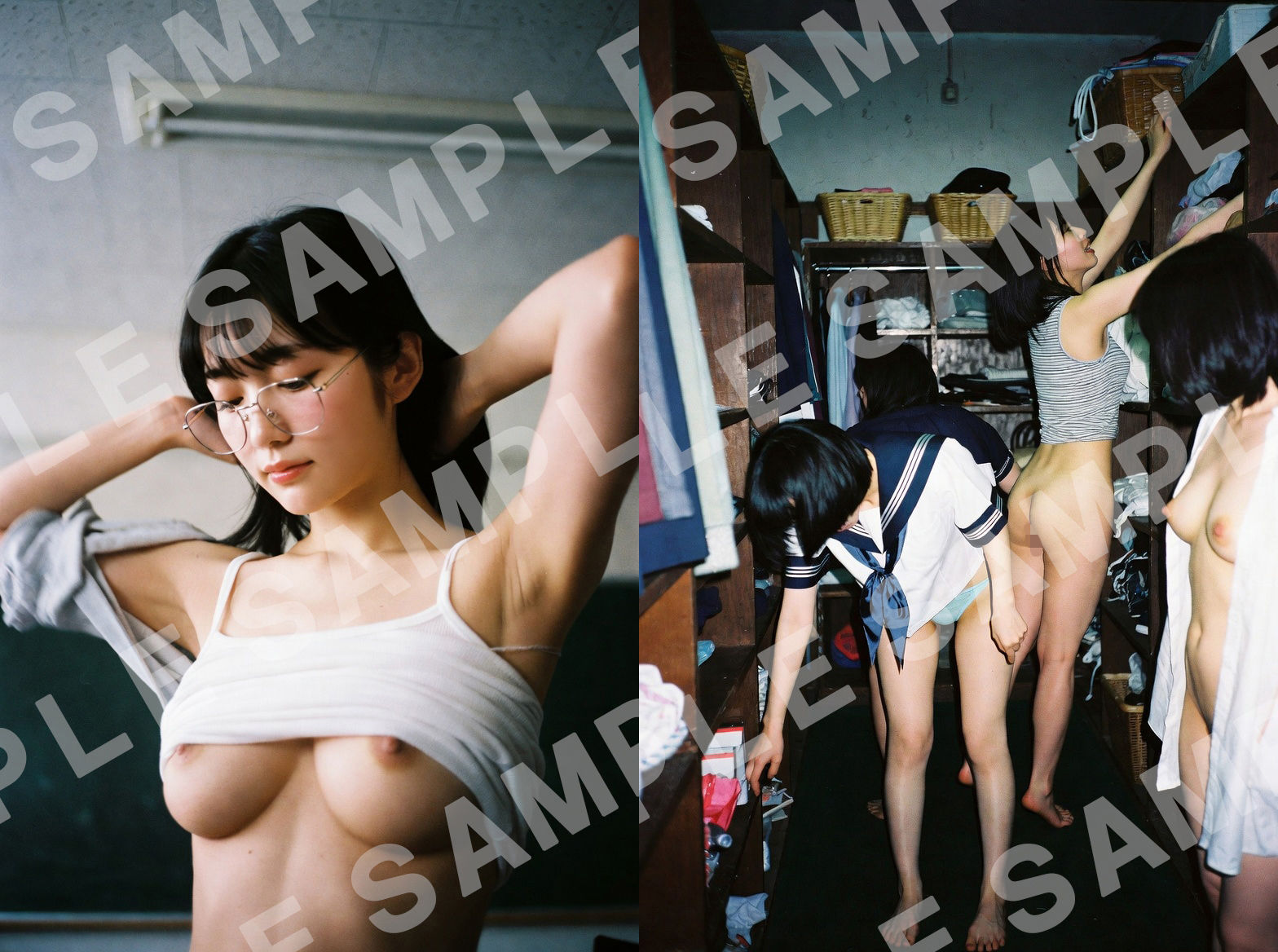 サンプル画像4:着替え盗撮〜AIでしか覗けない、好奇心と背徳感の世界〜(湿写) [d_714284]