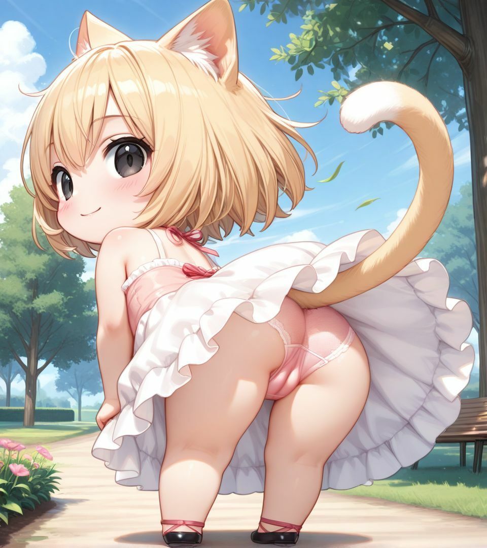 【エロ漫画】ち〇ちゃ可愛い猫耳ちゃんのパンチラ画像集3