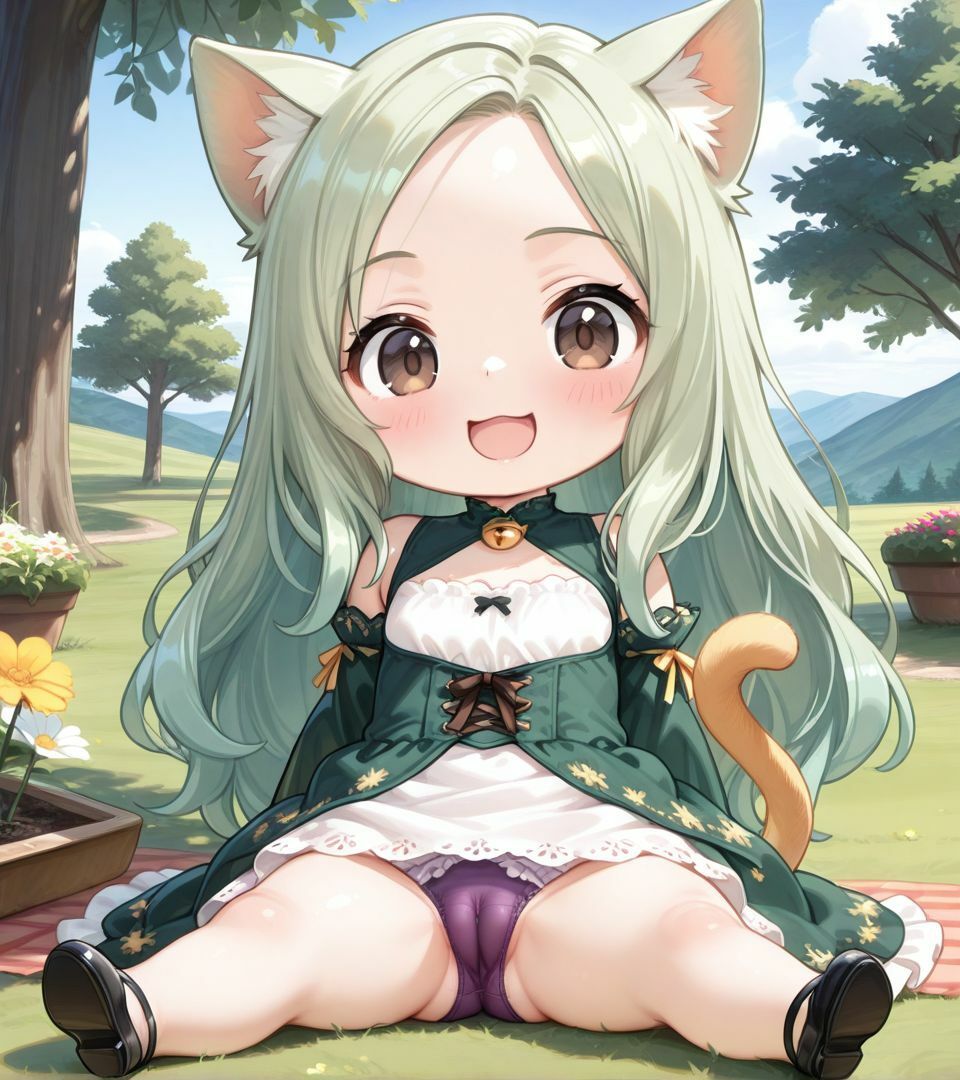 【エロ漫画】ち〇ちゃ可愛い猫耳ちゃんのパンチラ画像集4