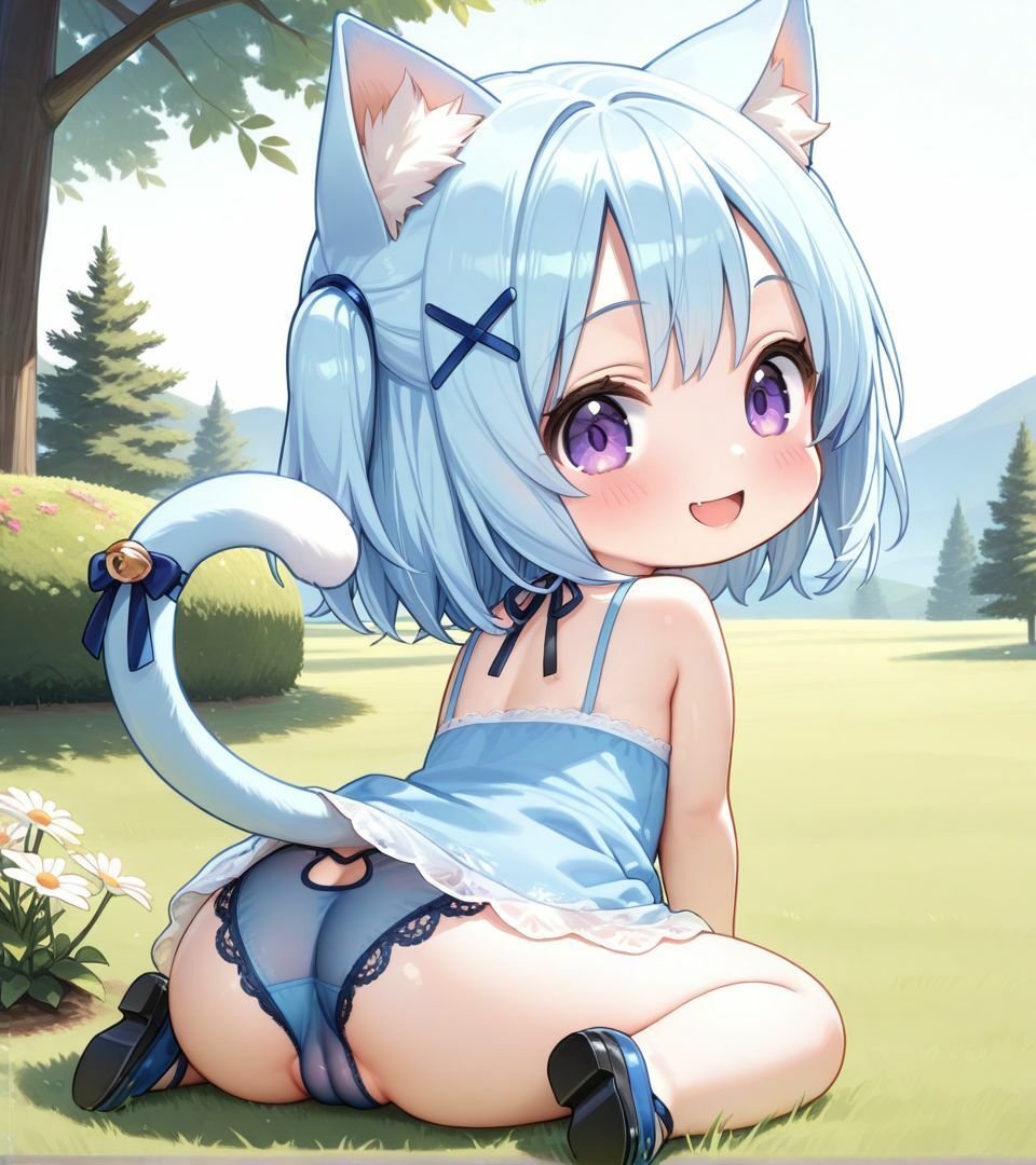 【エロ漫画】ち〇ちゃ可愛い猫耳ちゃんのパンチラ画像集5