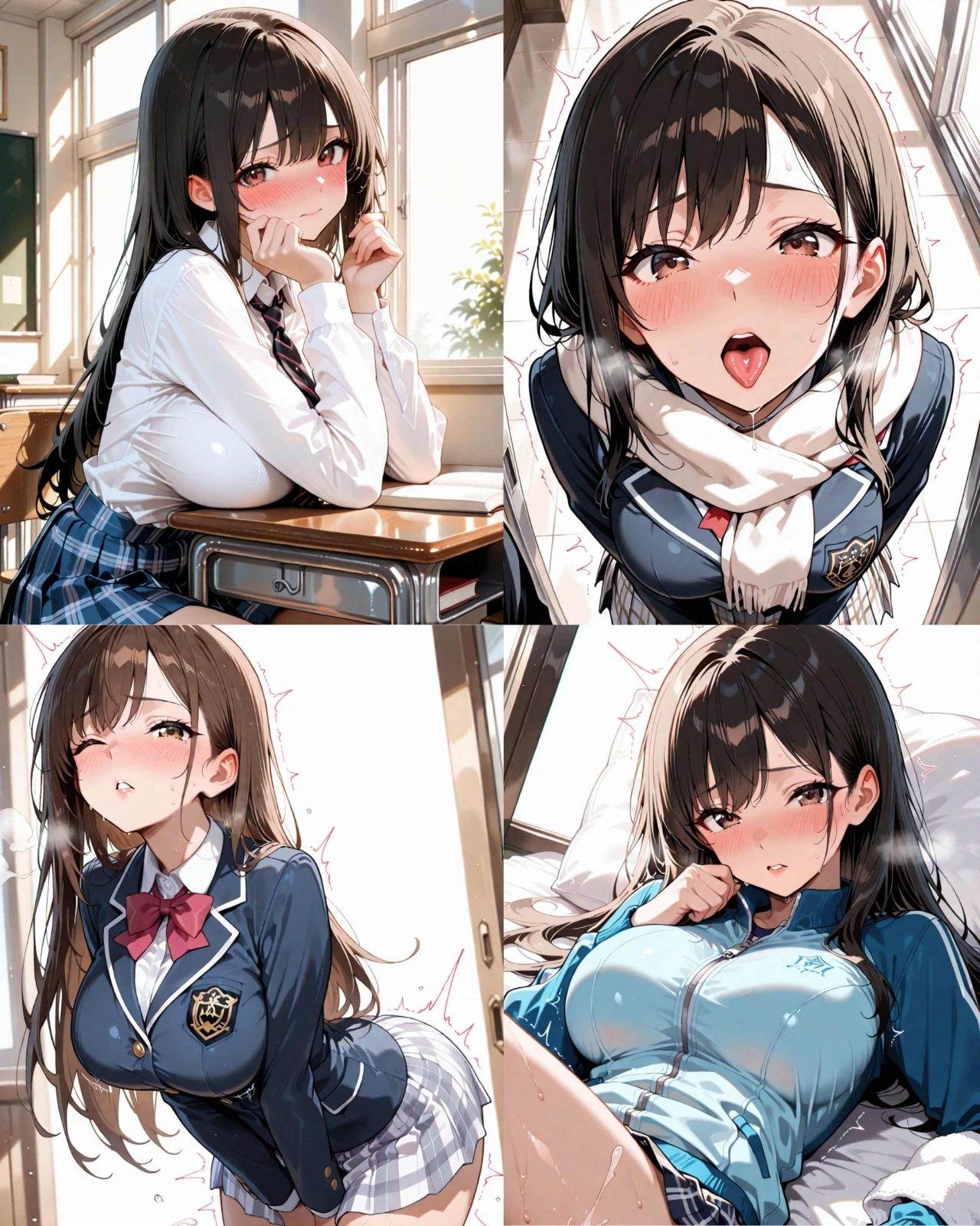 女子校生  メス堕ち  放課後の汗だく性指導 画像1