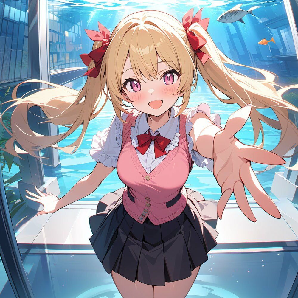 サンプル画像1:甘えんぼ彼女・莉愛 -水族館デート日記-(こもれびリリック) [d_714499]