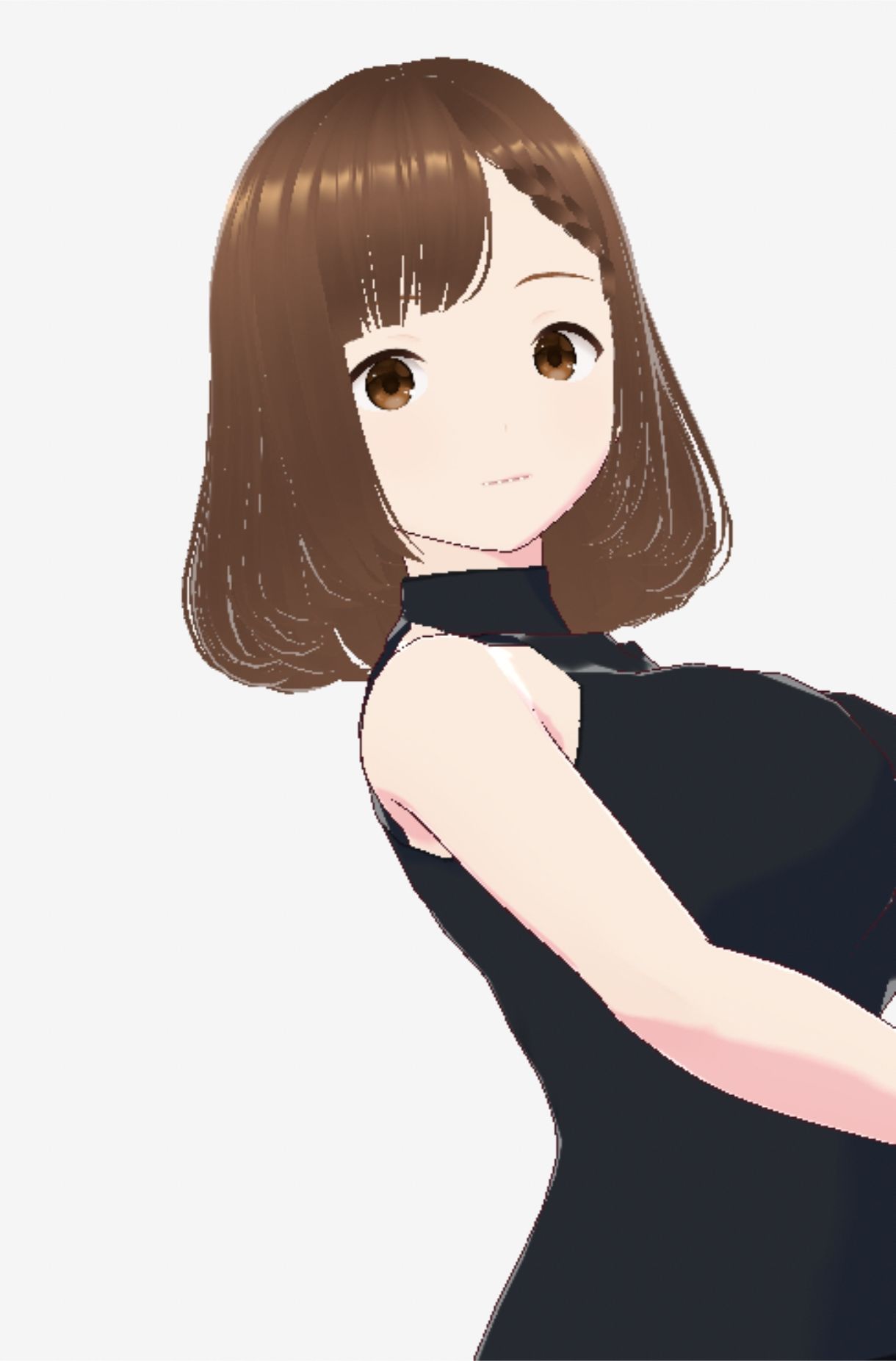 黒いノースリーブにデニムのショートパンツのお姉さん（セリフなし  3DCGモデル  イラスト集） 画像10