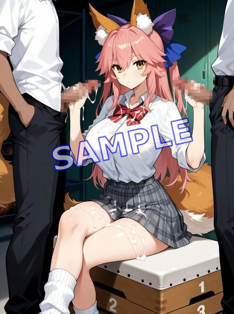 Fate/EXTRAネロ＆玉藻の前  制服＋競泳水着CG集 画像9