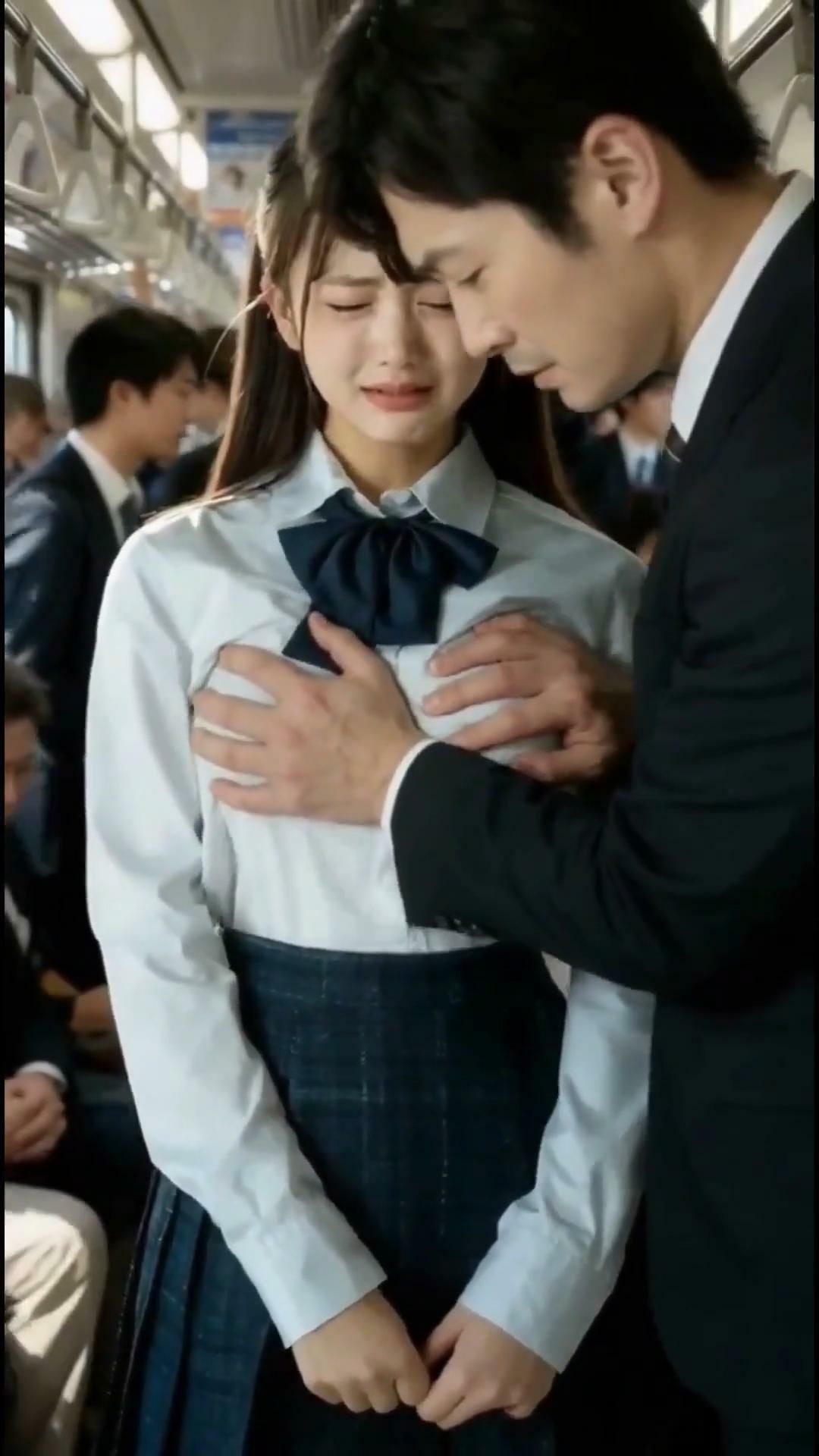 実写系！抵抗できない女子校生を触る動画 画像3