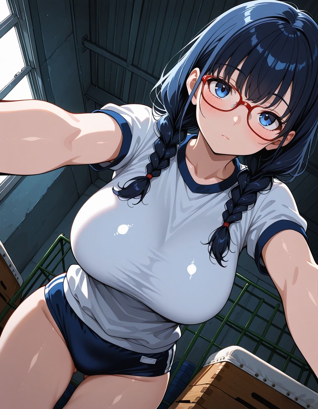 ブルマ日和。― 三つ編みメガネ女子編 ― 画像1