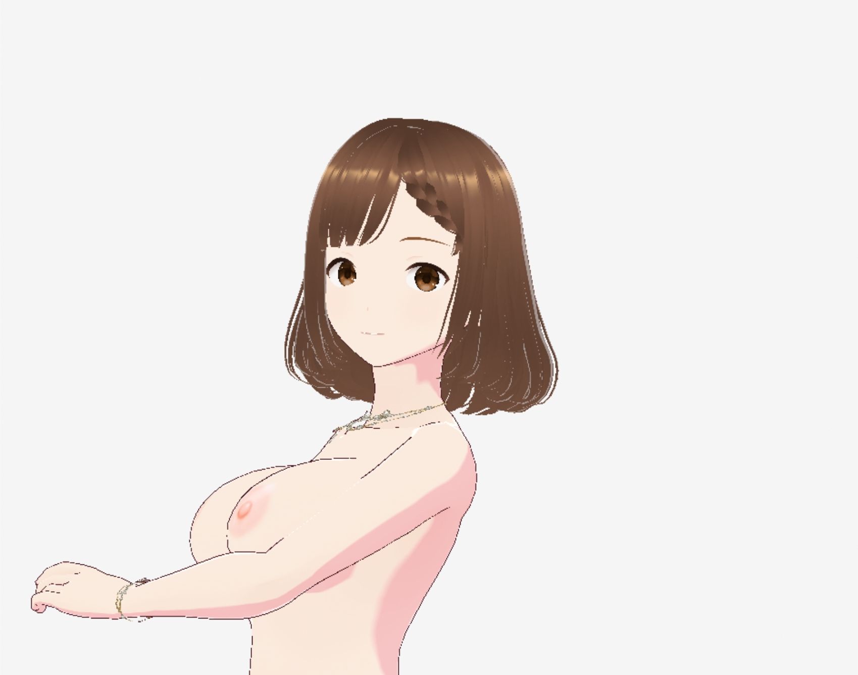 青いドレスを着た巨乳のお姉さん（セリフなし  3DCGモデル  イラスト集）7