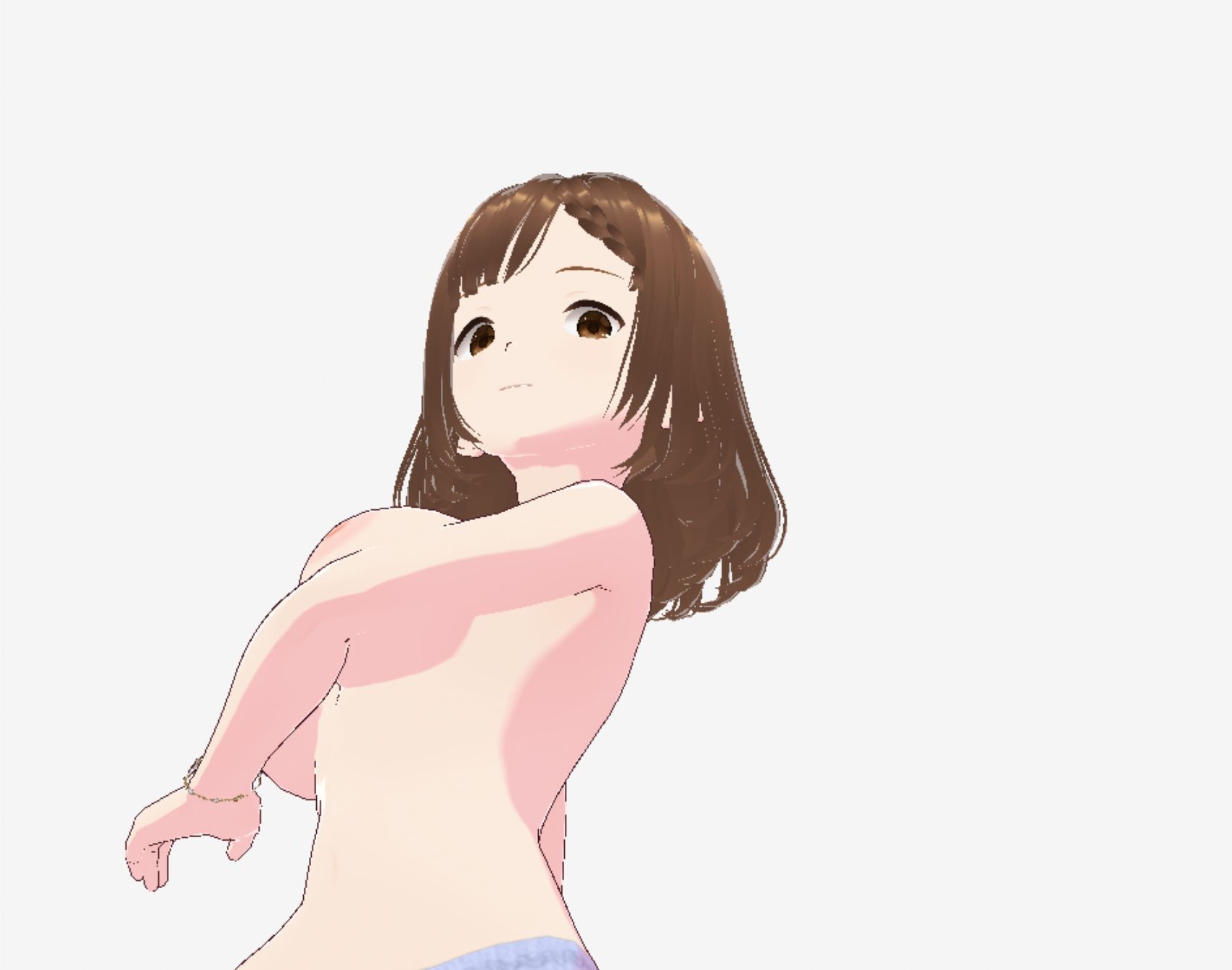 青いドレスを着た巨乳のお姉さん（セリフなし  3DCGモデル  イラスト集）10