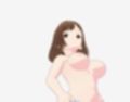 青いドレスを着た巨乳のお姉さん（セリフなし  3DCGモデル  イラスト集）