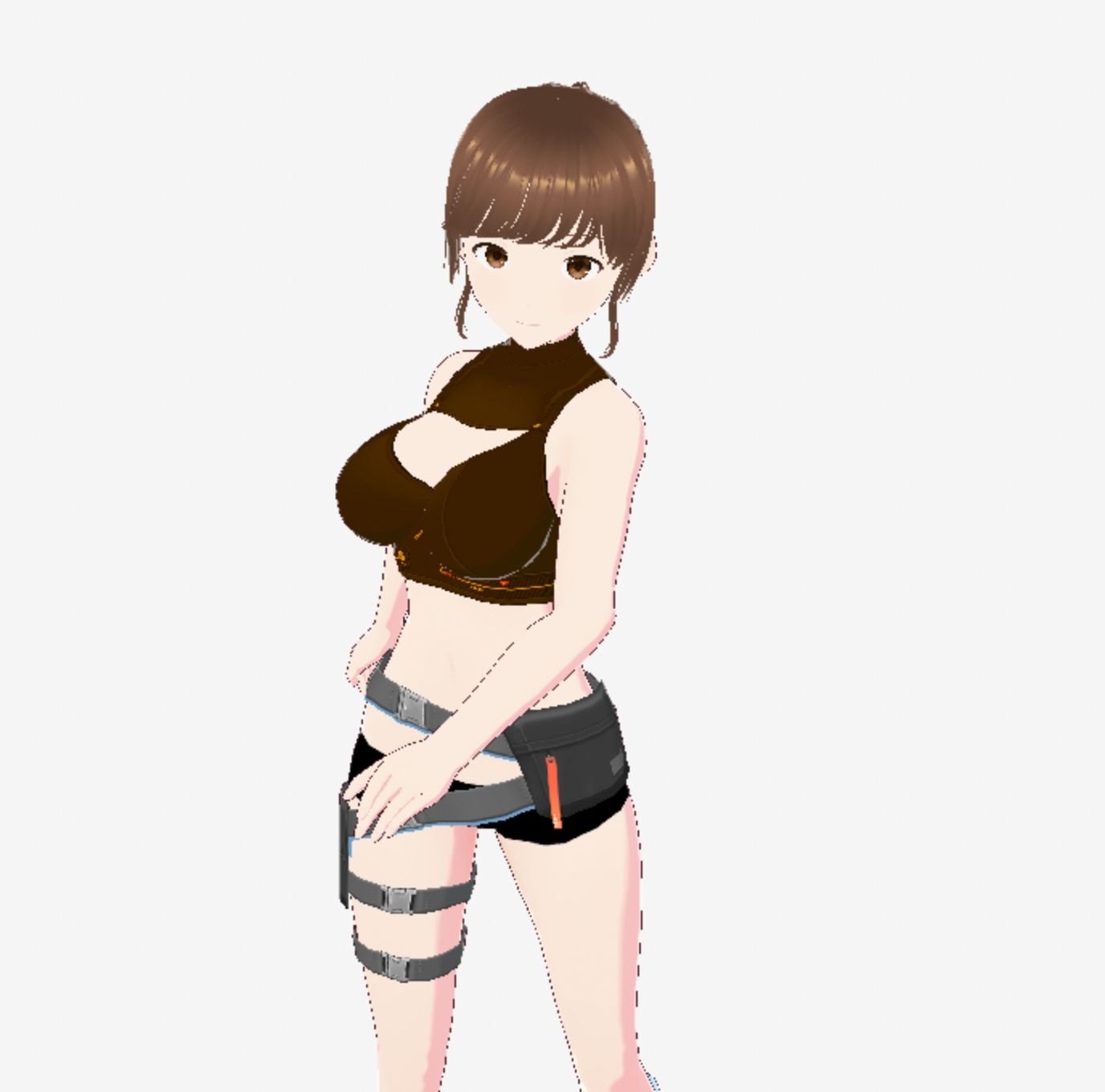 戦ってるようなファッションブラの巨乳美女(セリフなし 3DCGモデル イラスト集) 画像2