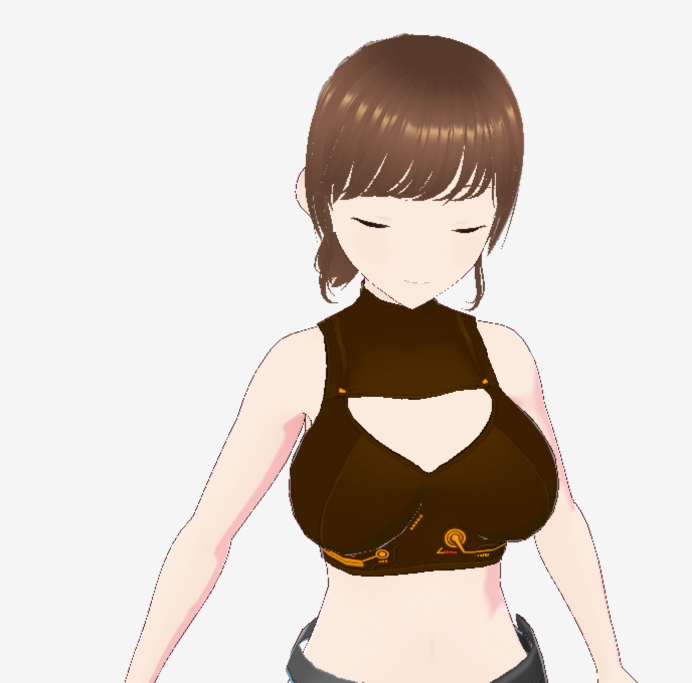戦ってるようなファッションブラの巨乳美女(セリフなし 3DCGモデル イラスト集) 画像3