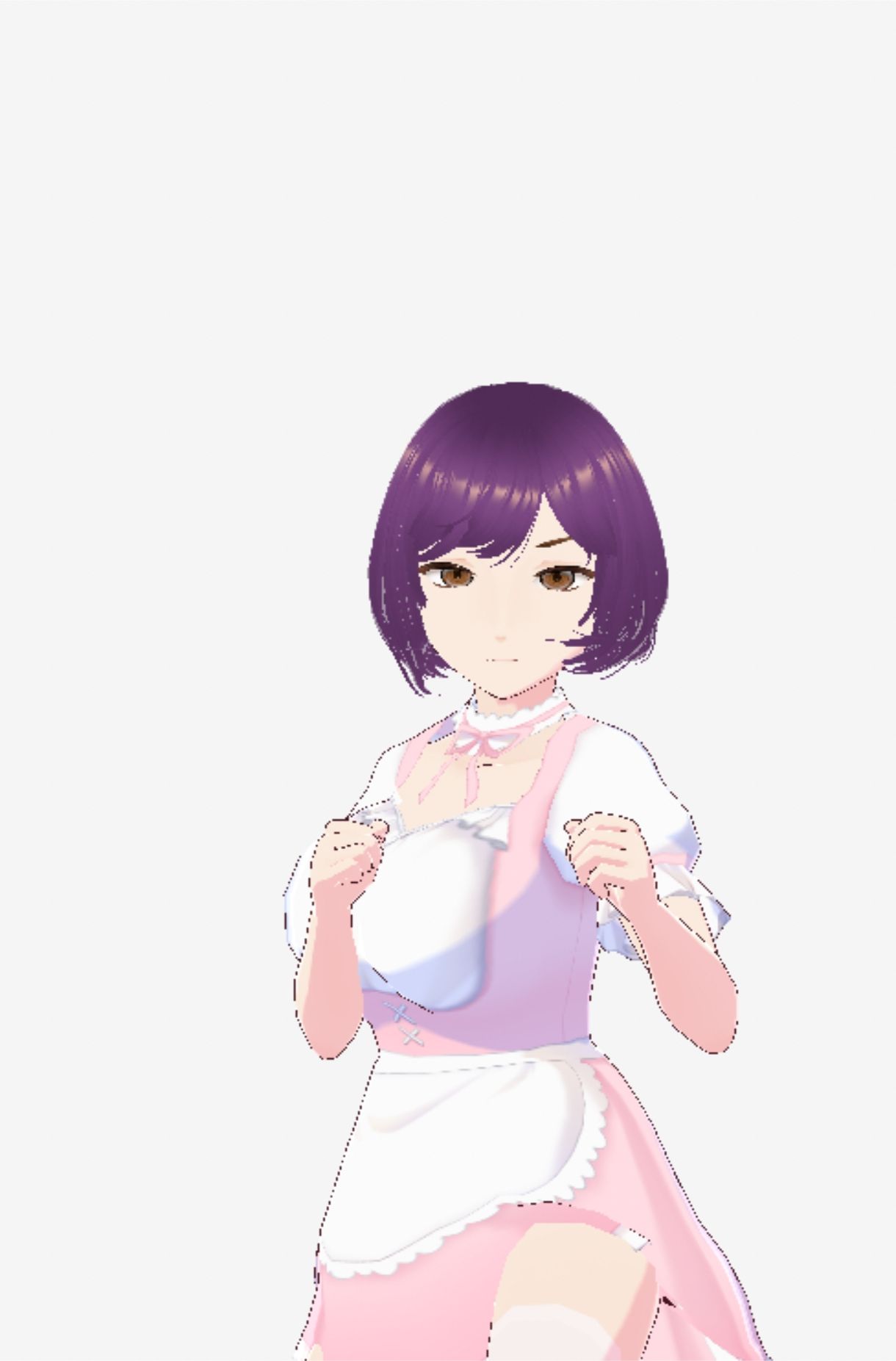 サンプル画像6:パープルヘアの巨乳の女性（セリフなし  3DCGモデル  イラスト集）(アフェアーアモーレ) [d_715249]