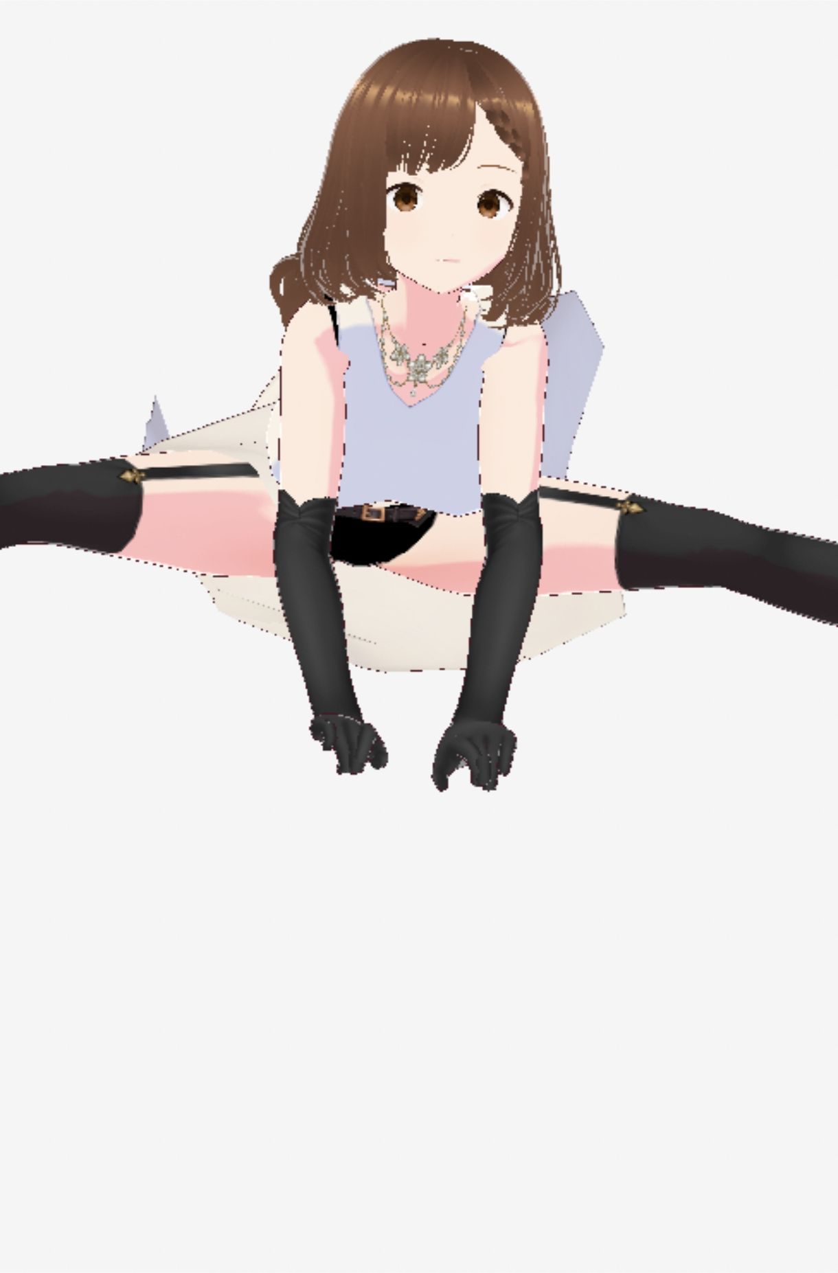 サンプル画像5:スカートの下にガーターストッキングを着たレディ（セリフなし  3DCGモデル  イラスト集）(アンリアルパイヤン) [d_715375]