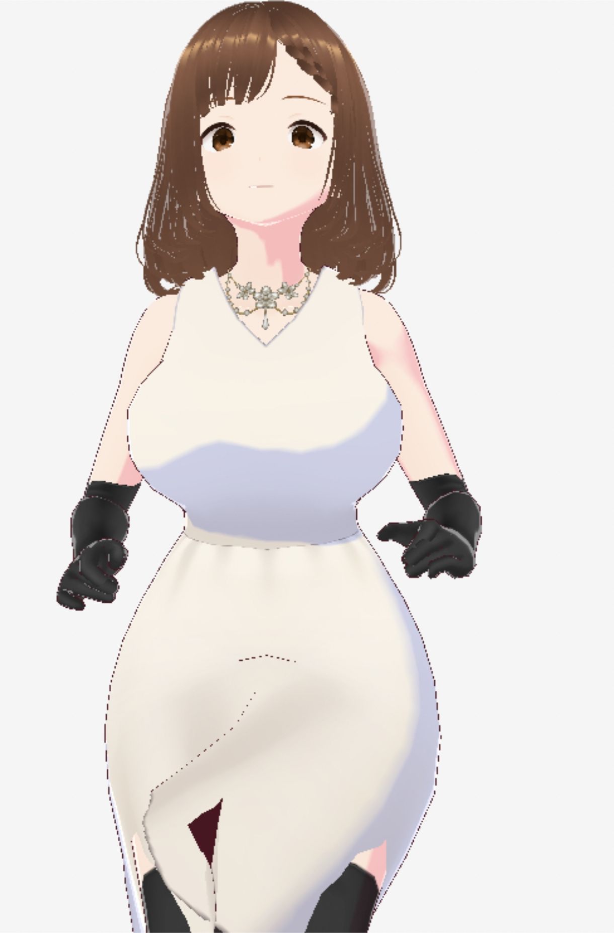 スカートの下にガーターストッキングを着たレディ(セリフなし 3DCGモデル イラスト集) 画像7