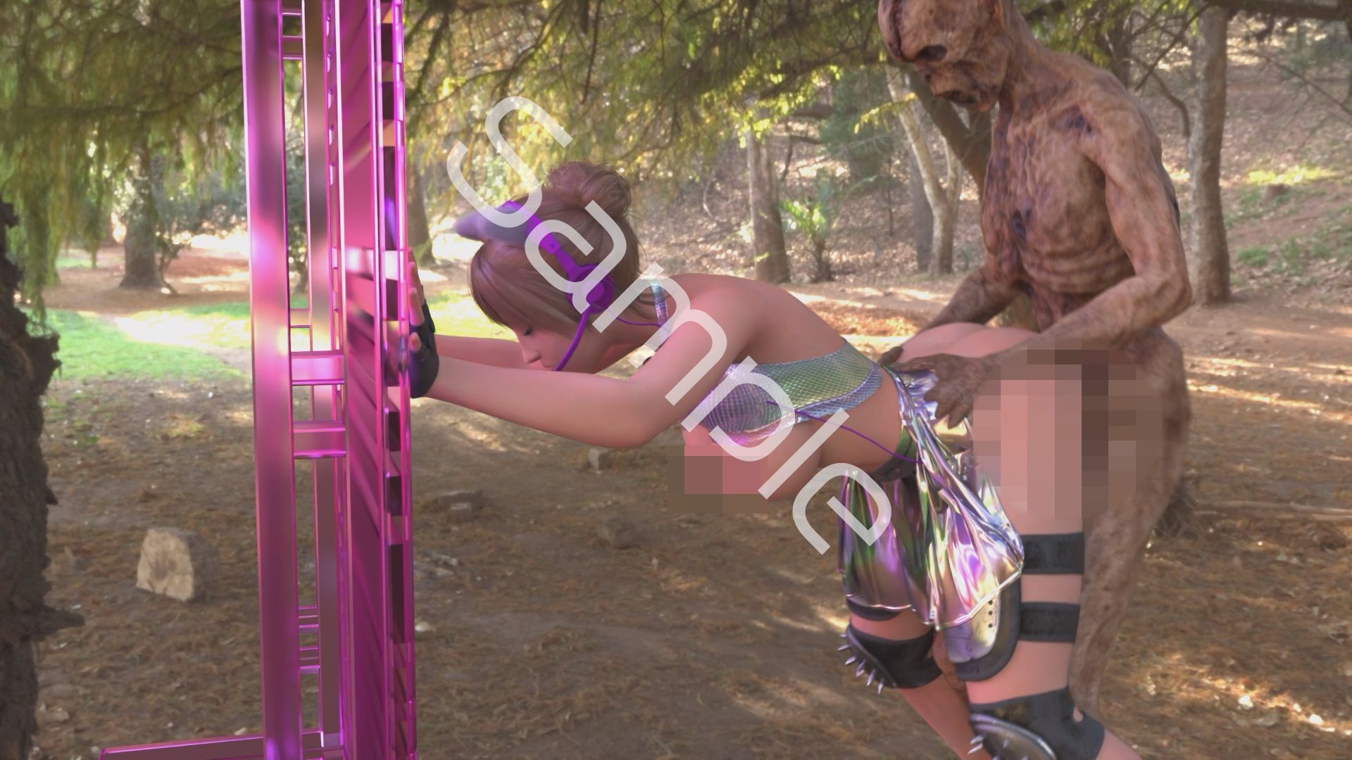 【▲100】廻里が主人公のMMORPG『編隊コレクション:Re』ゲーム動画（Vol.20:ゾンビの集団によるレ○プ被害に遭ってしまう:立ちバックでおっぱい丸出し！！） サンプル1