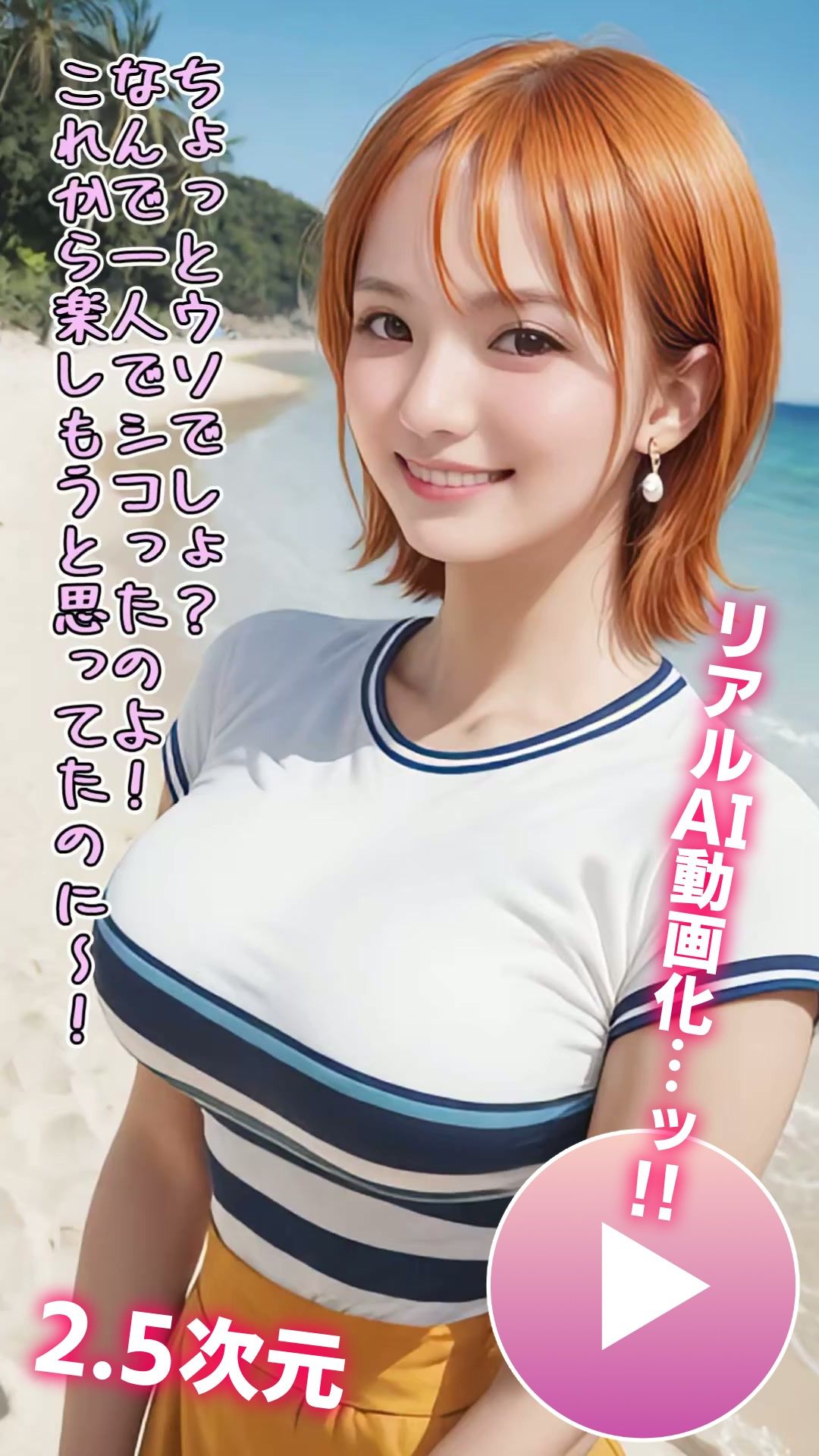 サンプル画像1:ワンピー○ リアルナミ【動画】幸せパンチ(コメットパンチ) [d_715674]