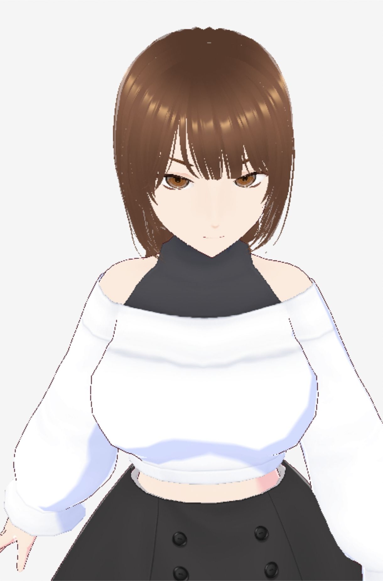 ツンデレっぽい巨乳のお姉さん（セリフなし  3DCGモデル  イラスト集） 画像2