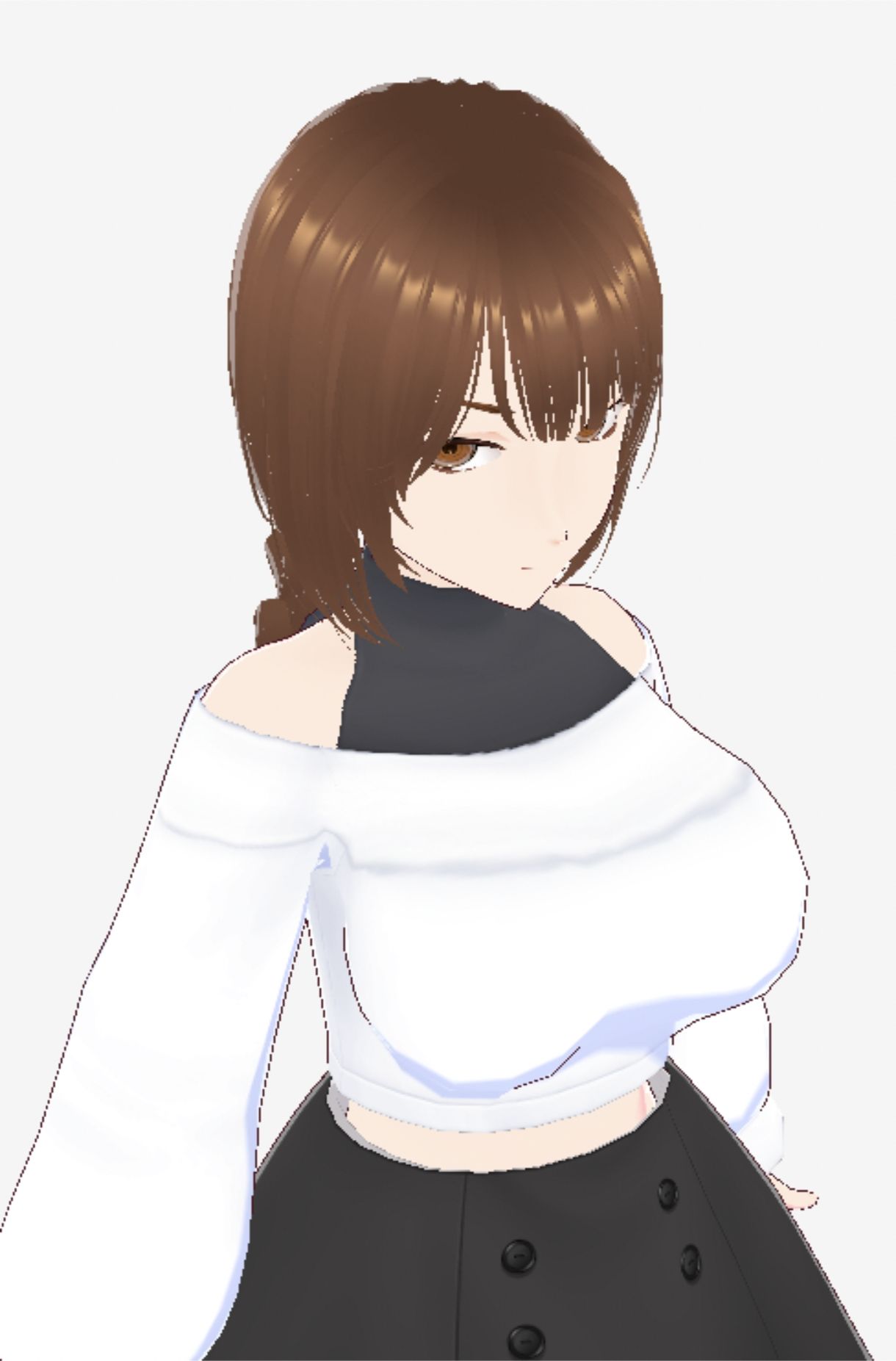 サンプル画像3:ツンデレっぽい巨乳のお姉さん（セリフなし  3DCGモデル  イラスト集）(パイアールフロンティア) [d_715709]