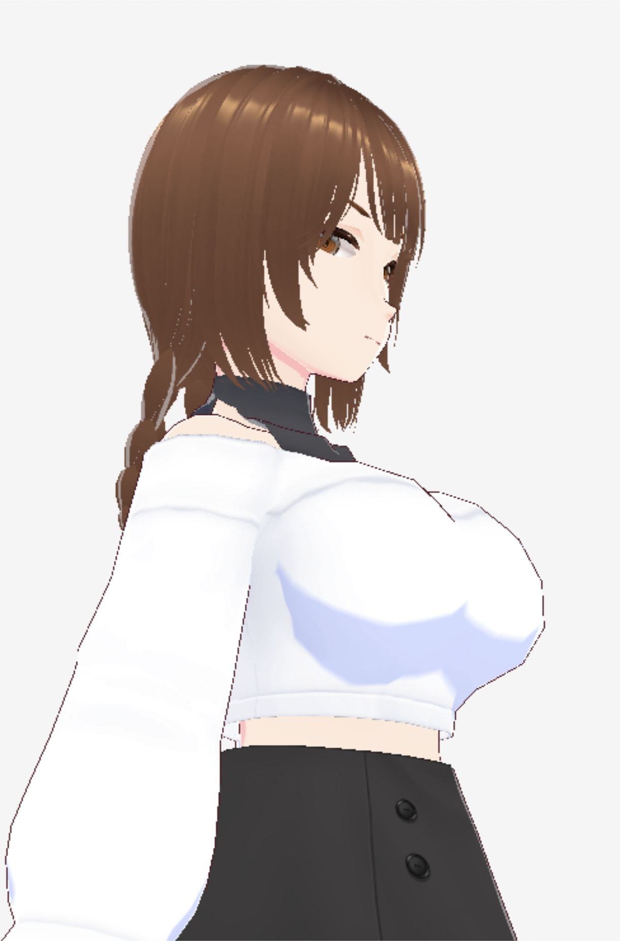 サンプル画像4:ツンデレっぽい巨乳のお姉さん（セリフなし  3DCGモデル  イラスト集）(パイアールフロンティア) [d_715709]